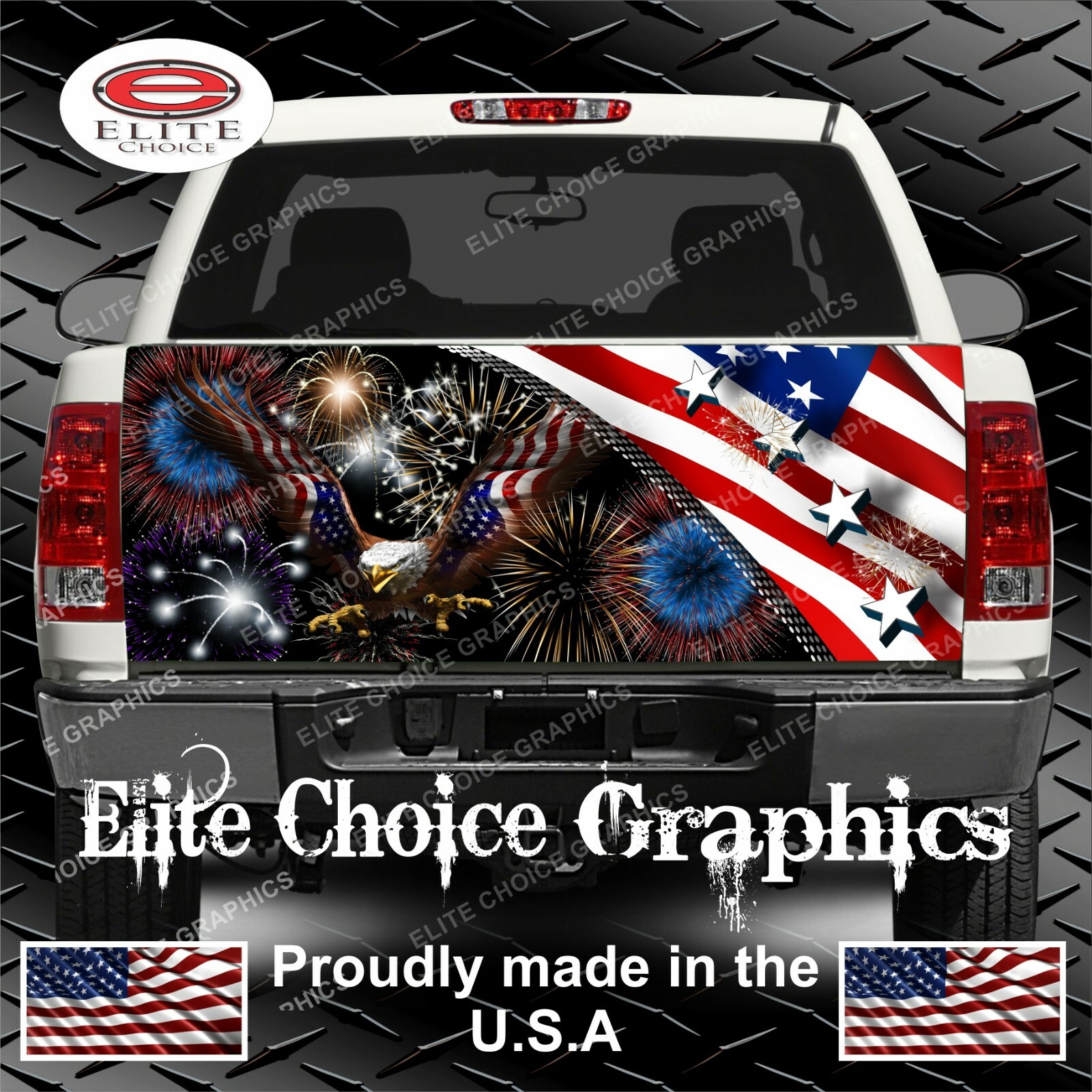 American Eagle Fireworks Truck Tailgate Wrap Vinyl Graphic Decal Wrap
