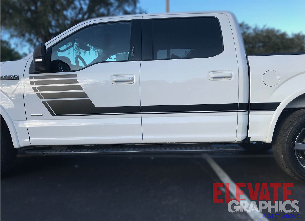 For Ford F150 Side Graphics Hockey Arrow Stripes Vinyl Decals Stickers 2009-2020