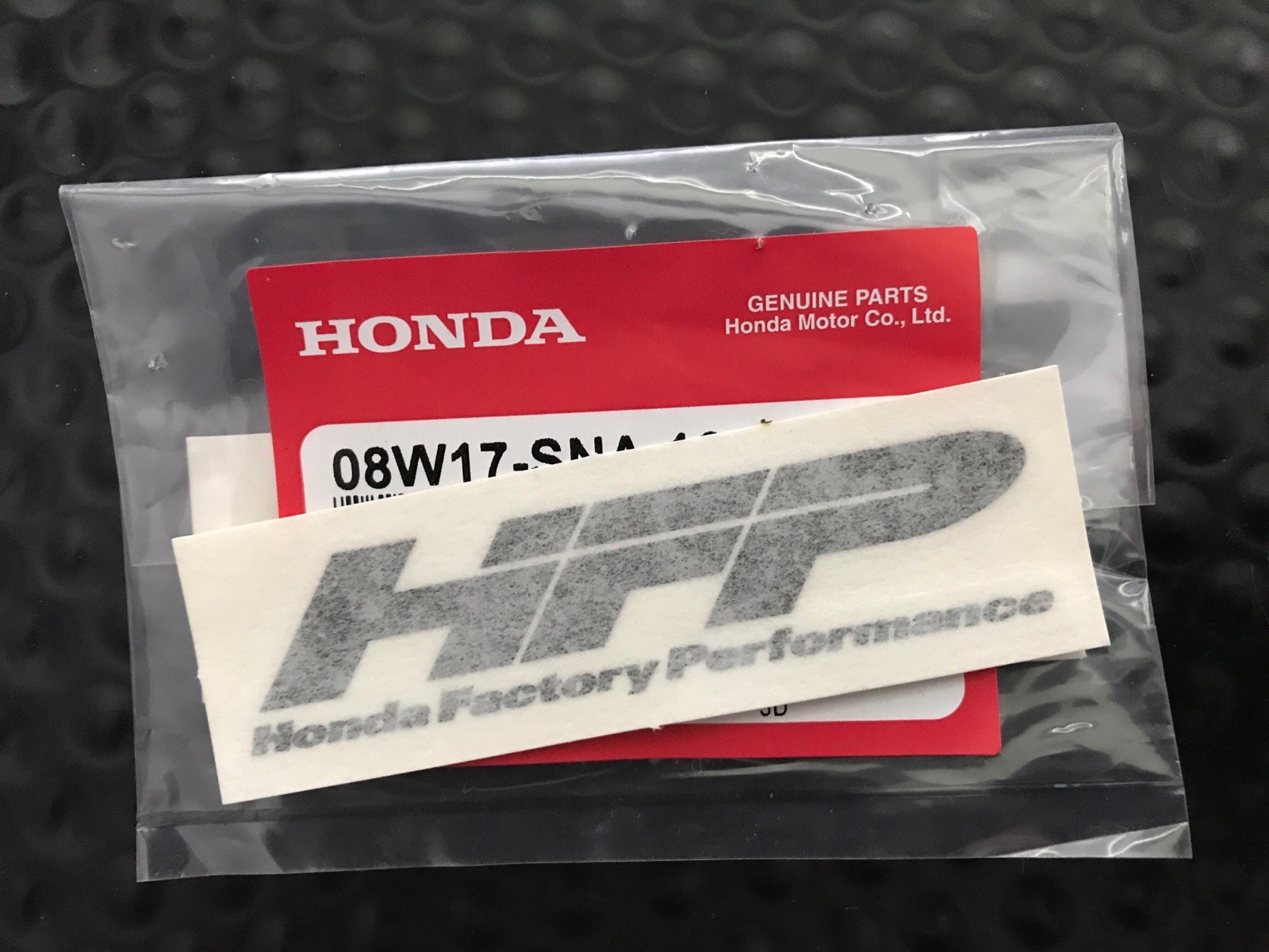 GENUINE OEM HONDA FACTORY PERFORMANCE HFP BLACK DECAL STICKER 3.5″X1″