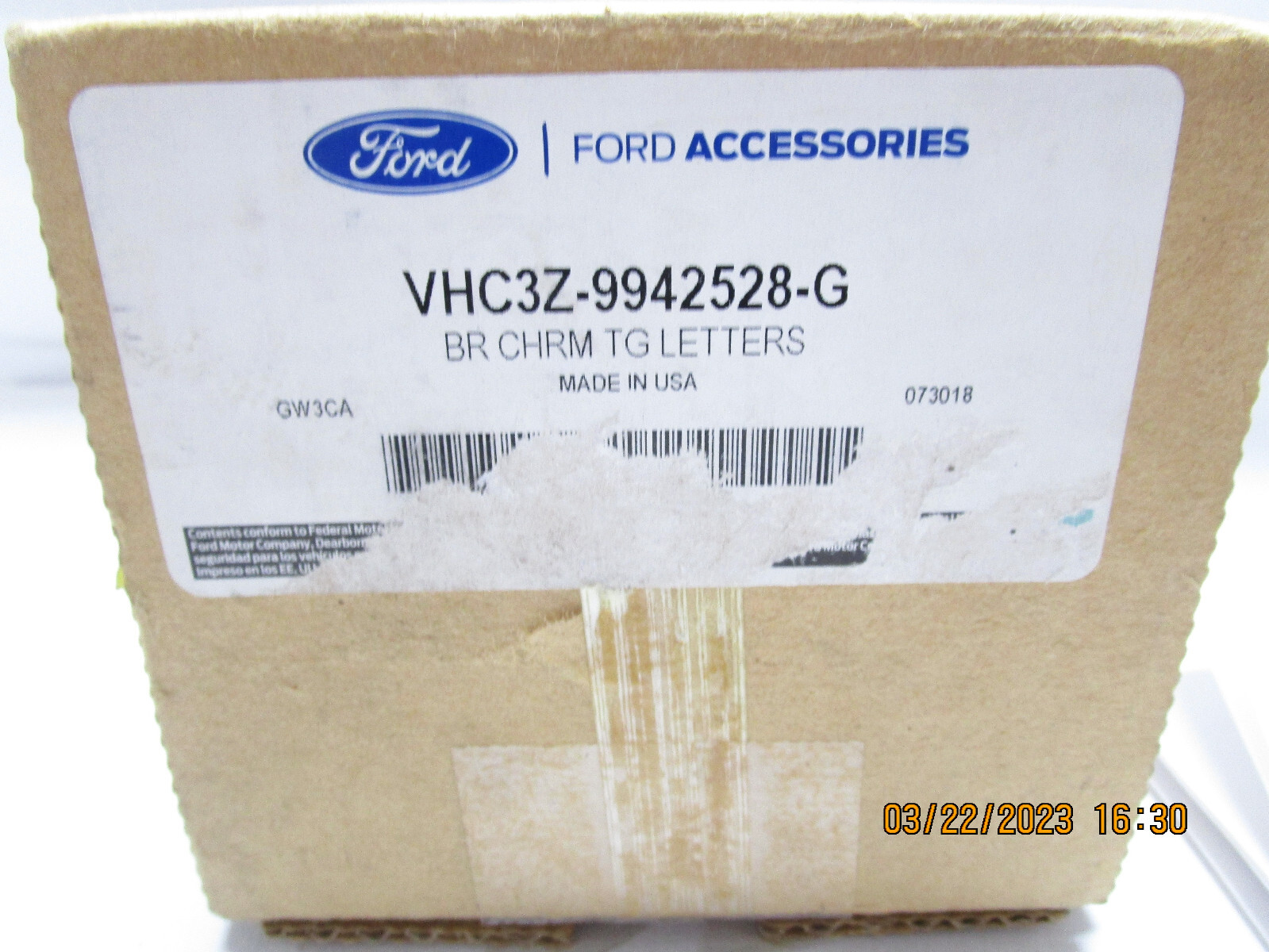 Genuine Ford OEM VHC3Z-9942528-G Tailgate Chrome Lettering
