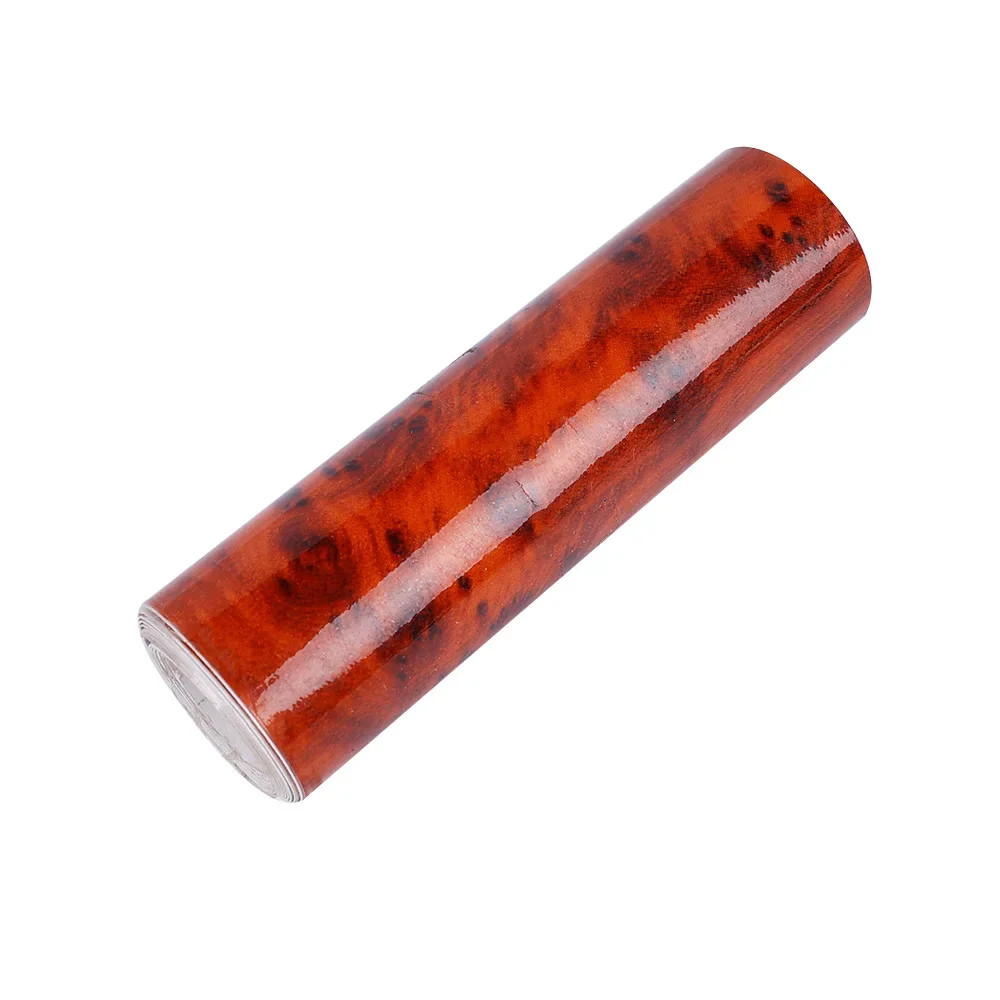High Gloss Wood Grain Vinyl for Car Interior Furniture Countertop Wrap Sticker