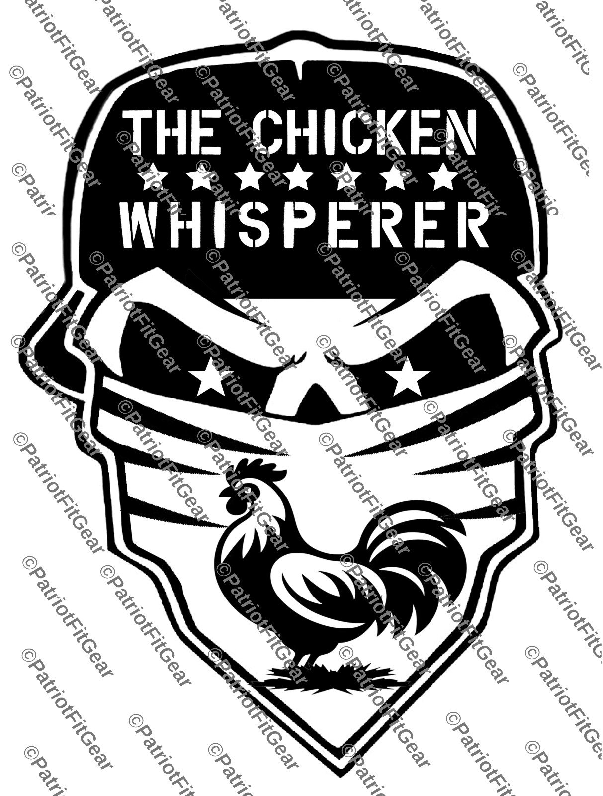 The Chicken Whisperer,Skull,Chicken,Fowl, Rooster,Poultry,Hen,Custom Vinyl Decal