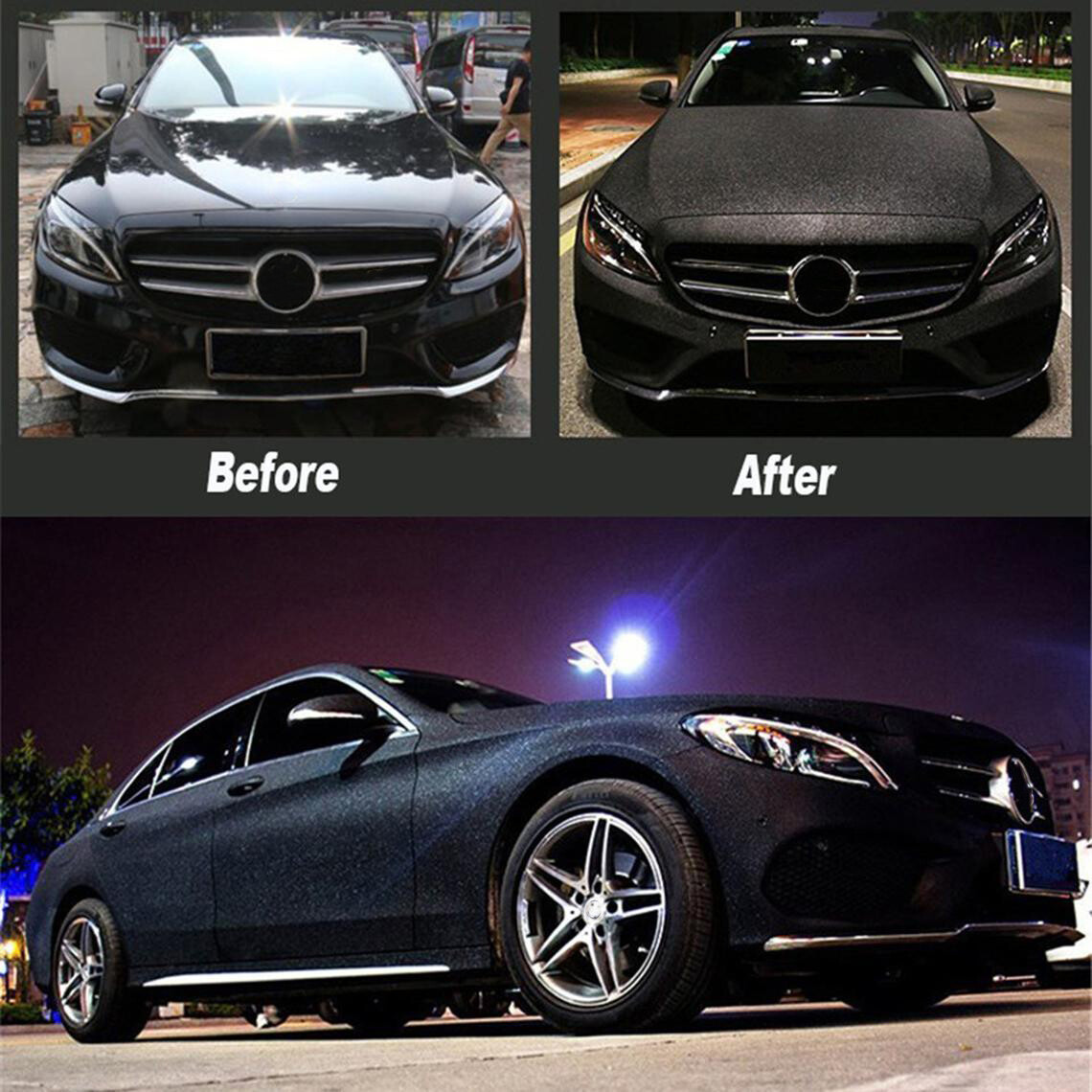 Car Laptop Vinyl Auto Wrap Film Sticker Decal Stardust Matte Black Carbon Fiber