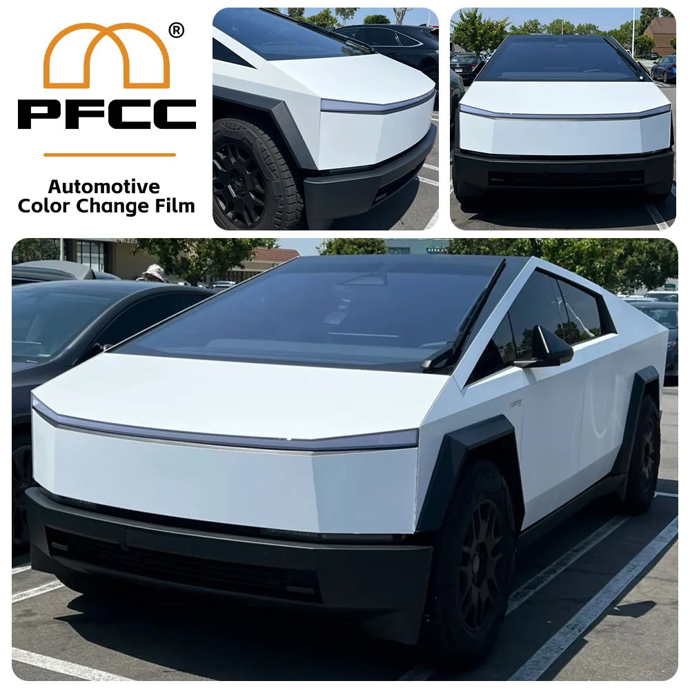 Cybertruck PreCut PPF Paint Protection Film Wrap Color Change Elegant White Kits