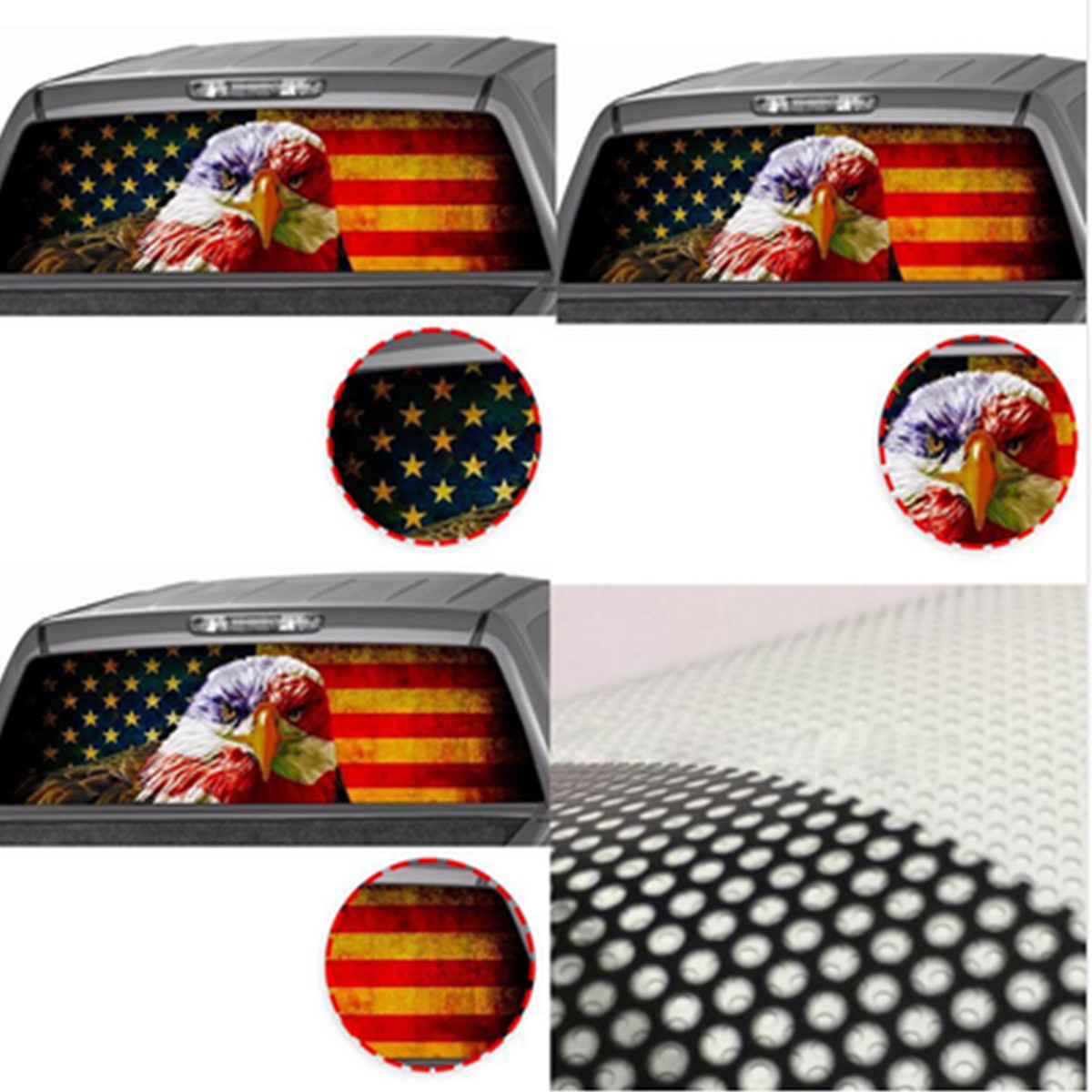 American Flag Decal Fit For Hyundai Santa Cruz Car Rear Window Graphic Sticker