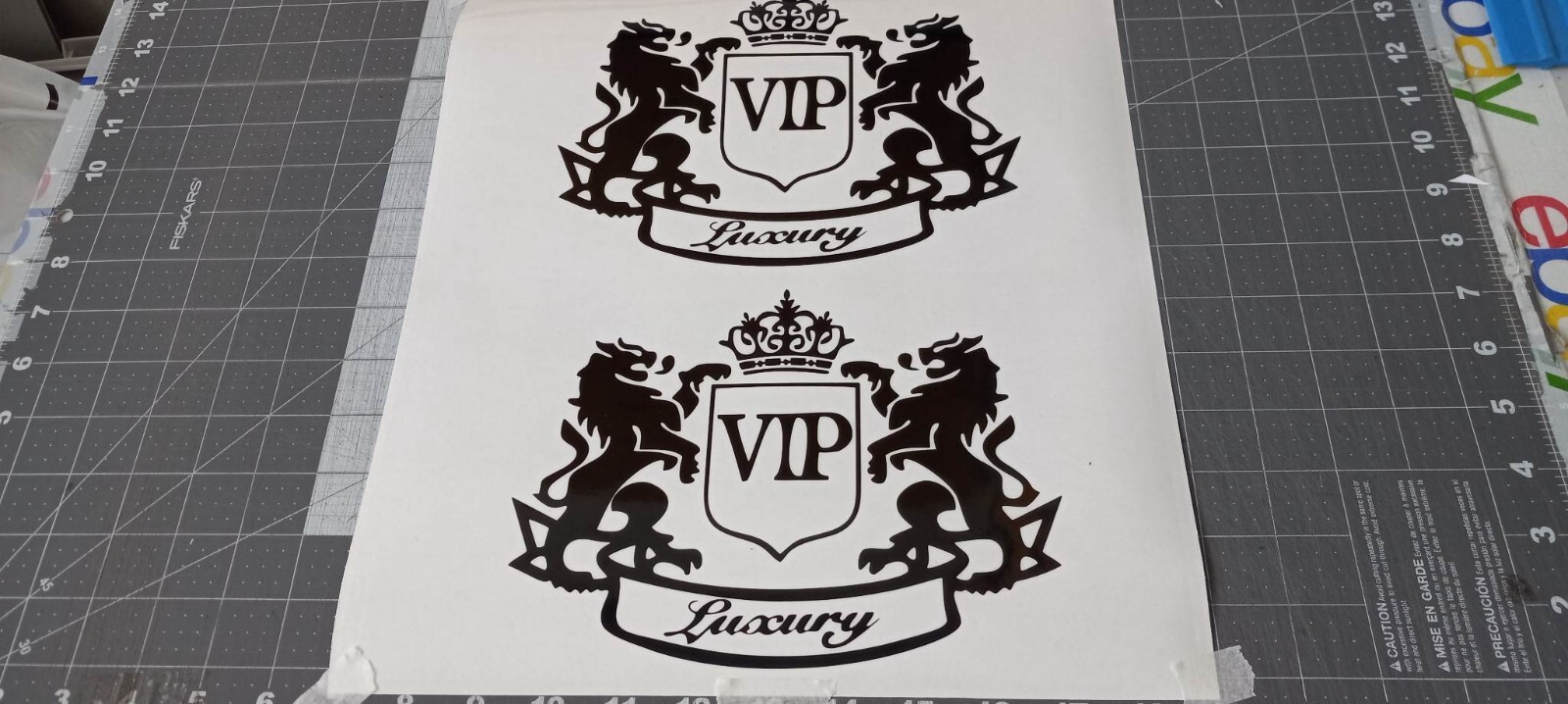 VIP LUXURY CHROME Vinyl Decal Set of 2 – CUSTOM SIZE & COLOR for CARS, TRUCKS