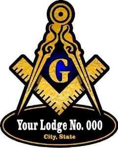 ProSticker 018 (24pk) 6″ Masonic Custom Lodge Name Number City Decals Stickers