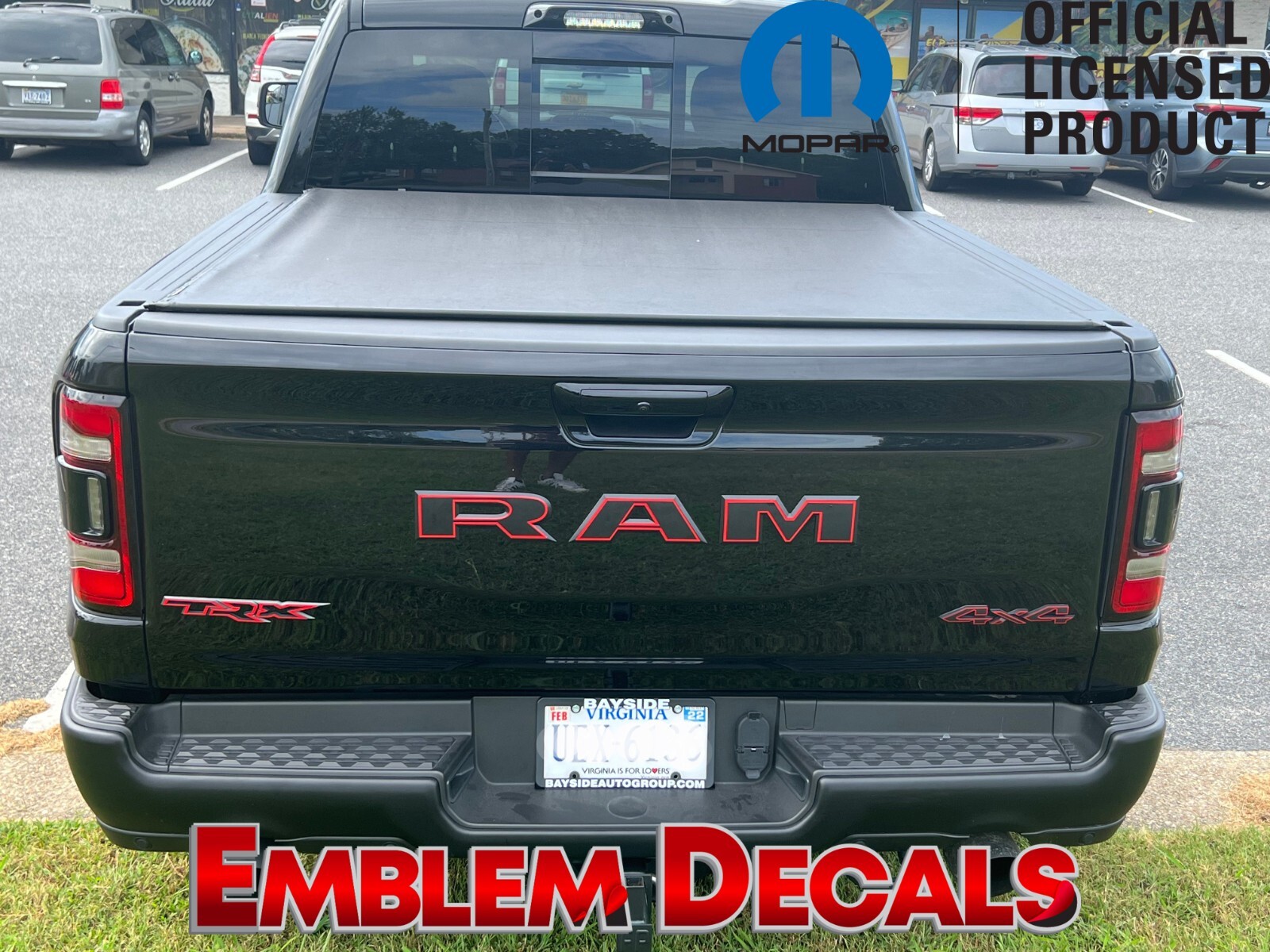 RAM 1500 TRX TAILGATE PACKAGE Emblem Overlay 2 TONE Decal 2021 2022 2023 2024