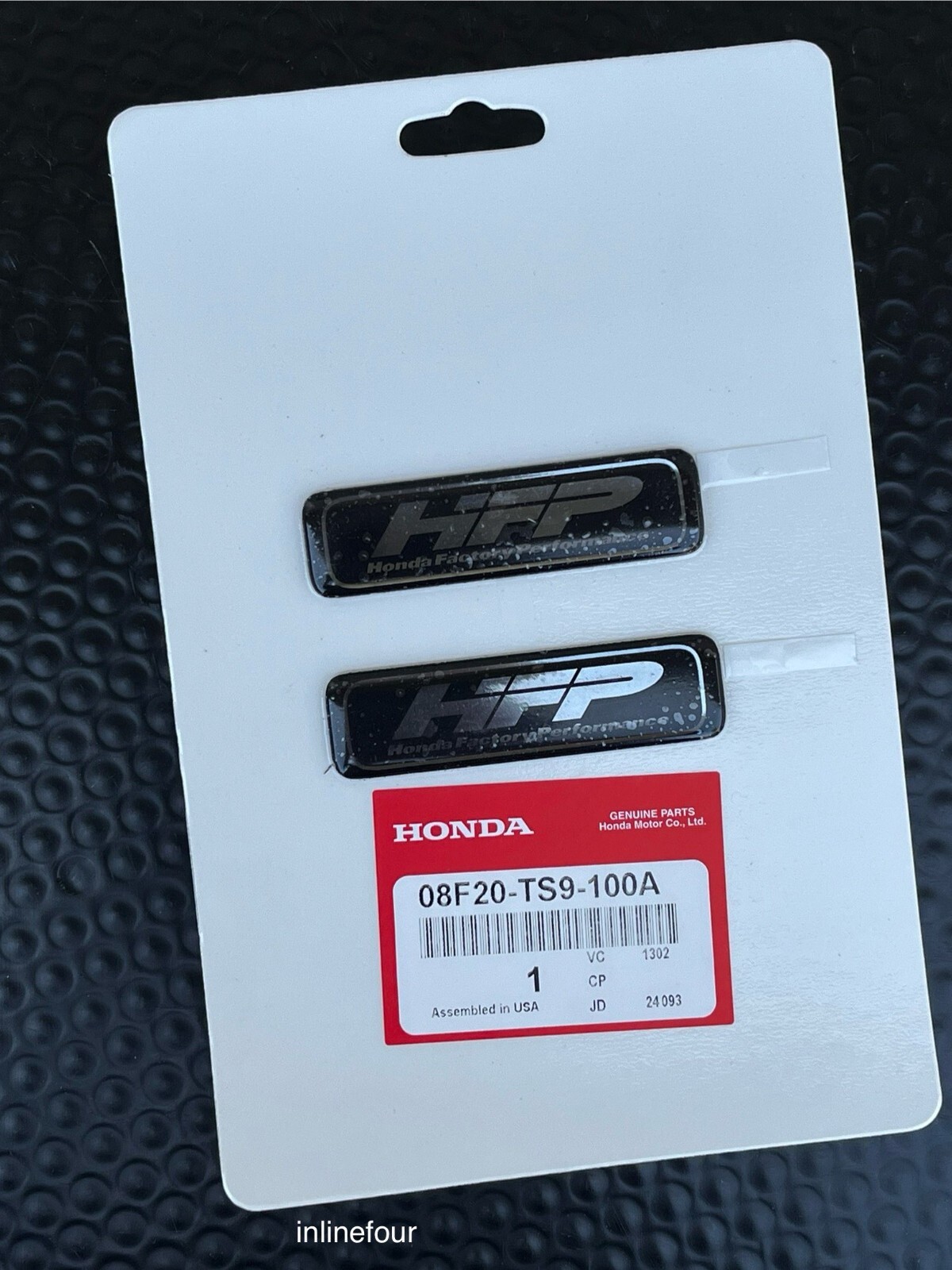 GENUINE OEM HONDA FACTORY PERFORMANCE SIDE HFP BADGE EMBLEM SET