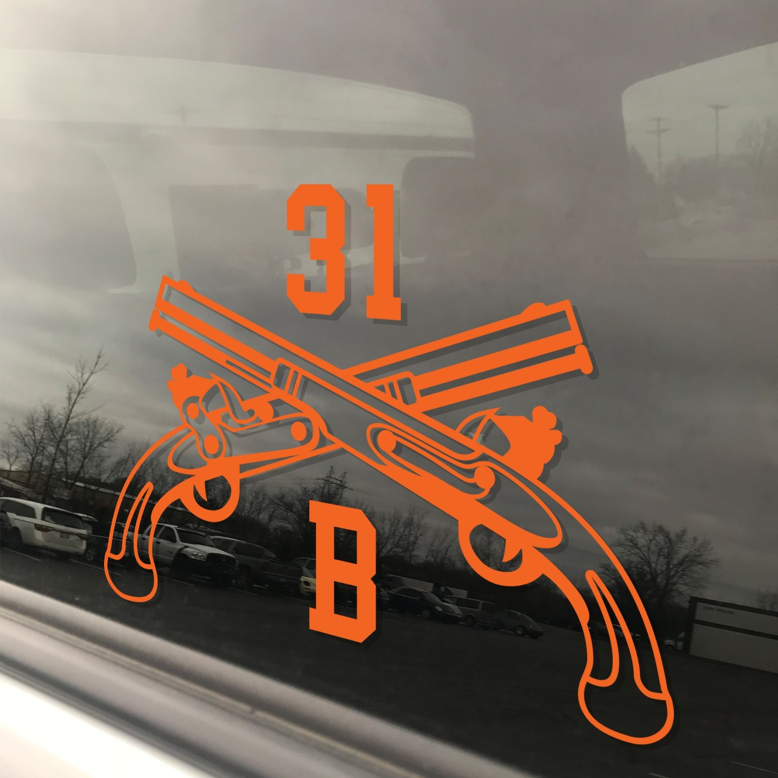 Army MOS 31B Military Police MP Crossed Pistols Insignia Decal 3″ x 5.5″
