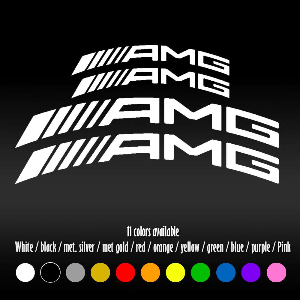5″ Curve AMG Mercedes Benz BBK Big Brake Caliper High Temp Vinyl Decal sticker
