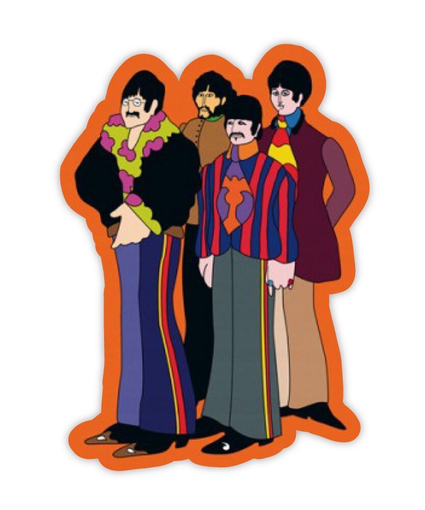 The Beatles group sticker decal 4″ x 5″
