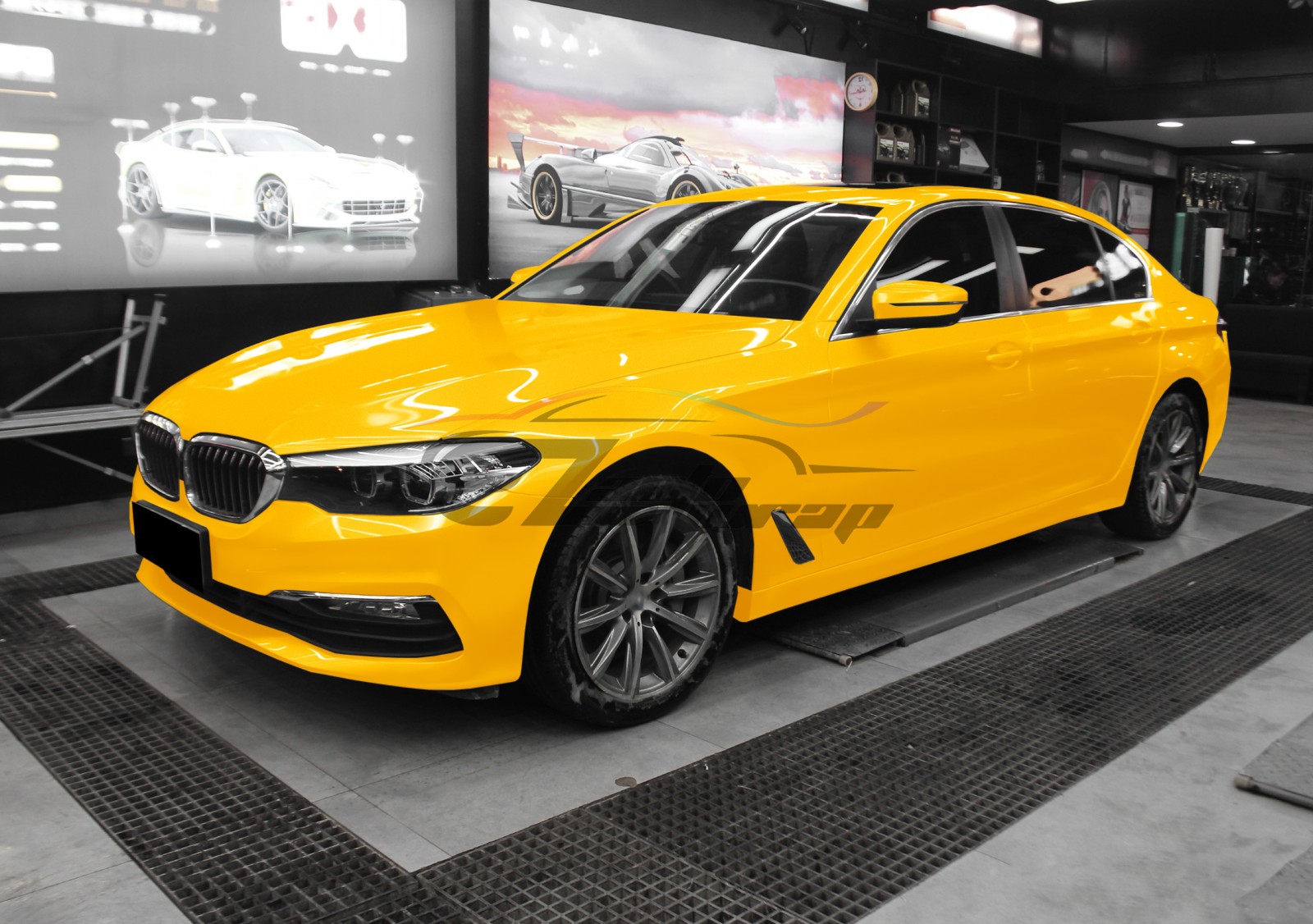 Gloss Metallic Volcanic Yellow PPF TPU Paint Protection Film Dry Wet Vinyl Wrap