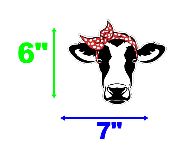 Heifer Decal (W25) Cow Vinyl Sticker – Waterproof and Easy to Apply