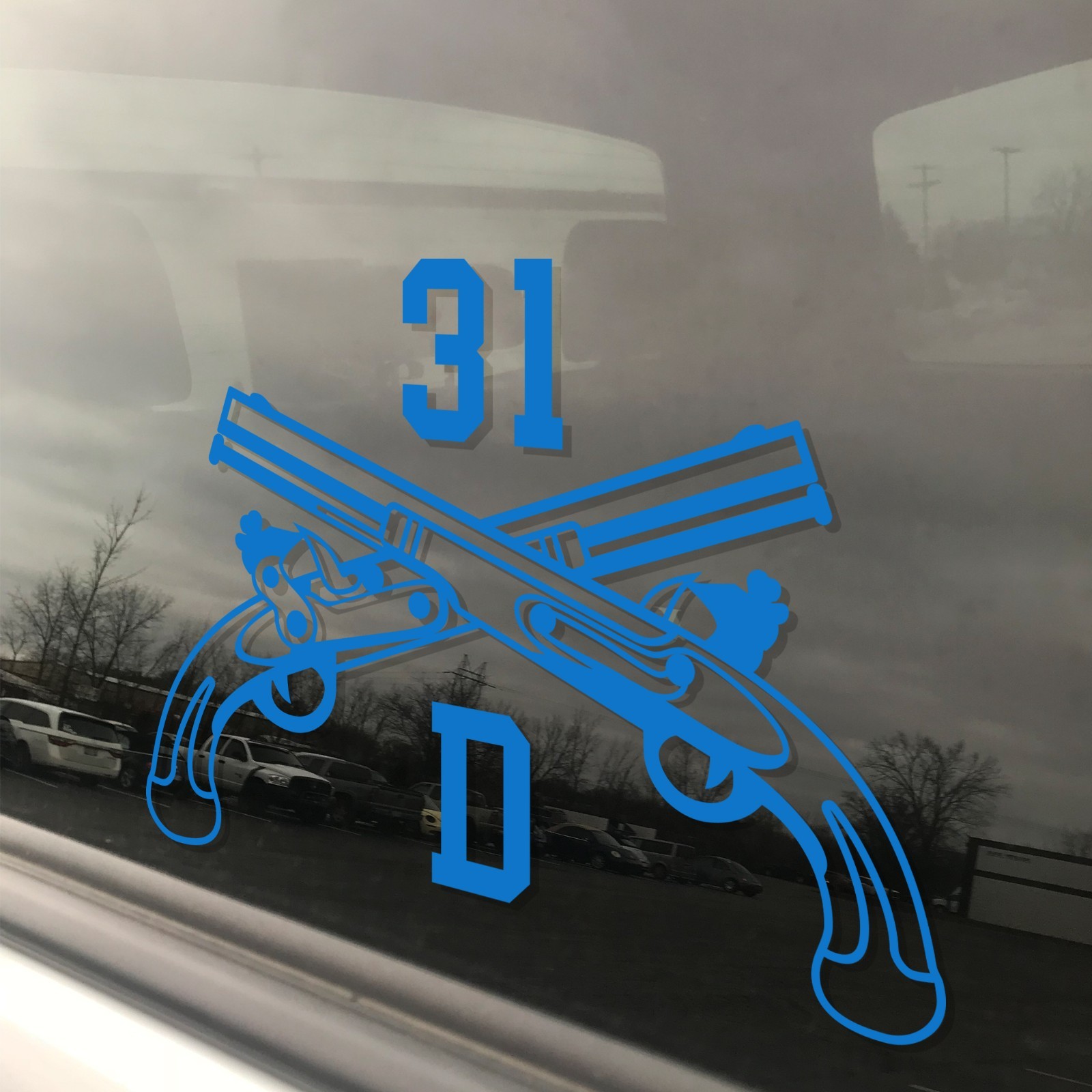 Army MOS 31D CID Special Agent Crossed Pistols Insignia Decal 3″ x 5.5″