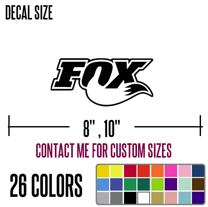 FOX – Off Road ATV Racing Decal Sticker Dirt Bike Motocross 4 Wheeler – F2