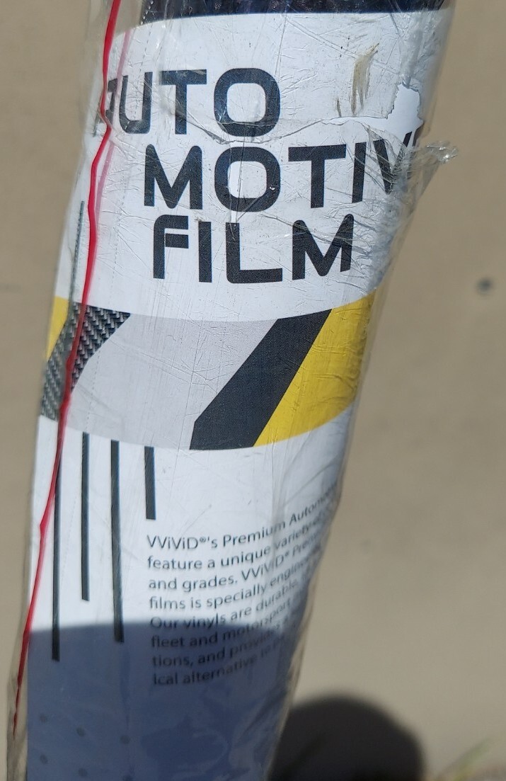 Vvivid Vinyl Wrap Carbon Fiber 5′ x Unknown Length, Has Damage on One End