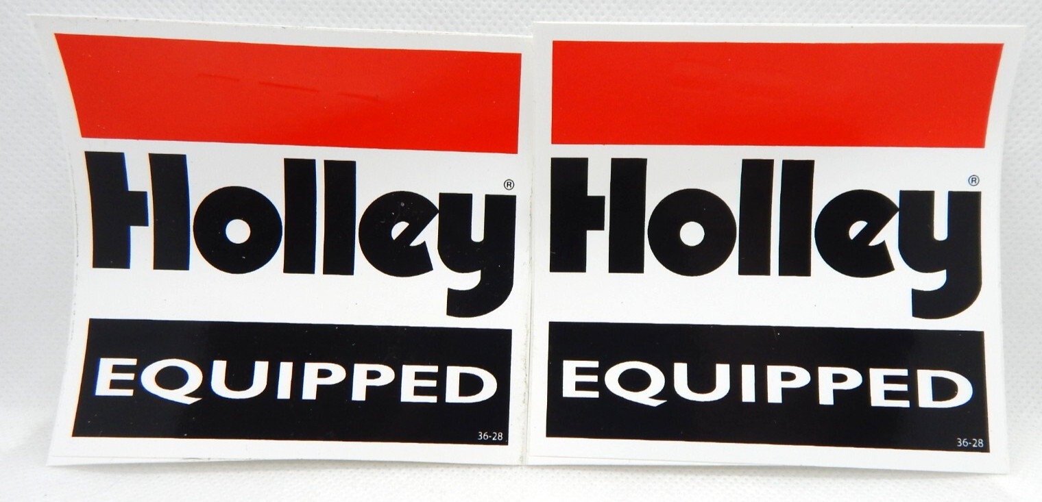 PAIR Original Holley Equipped Sticker Decal 3 Inch LOT OF 2