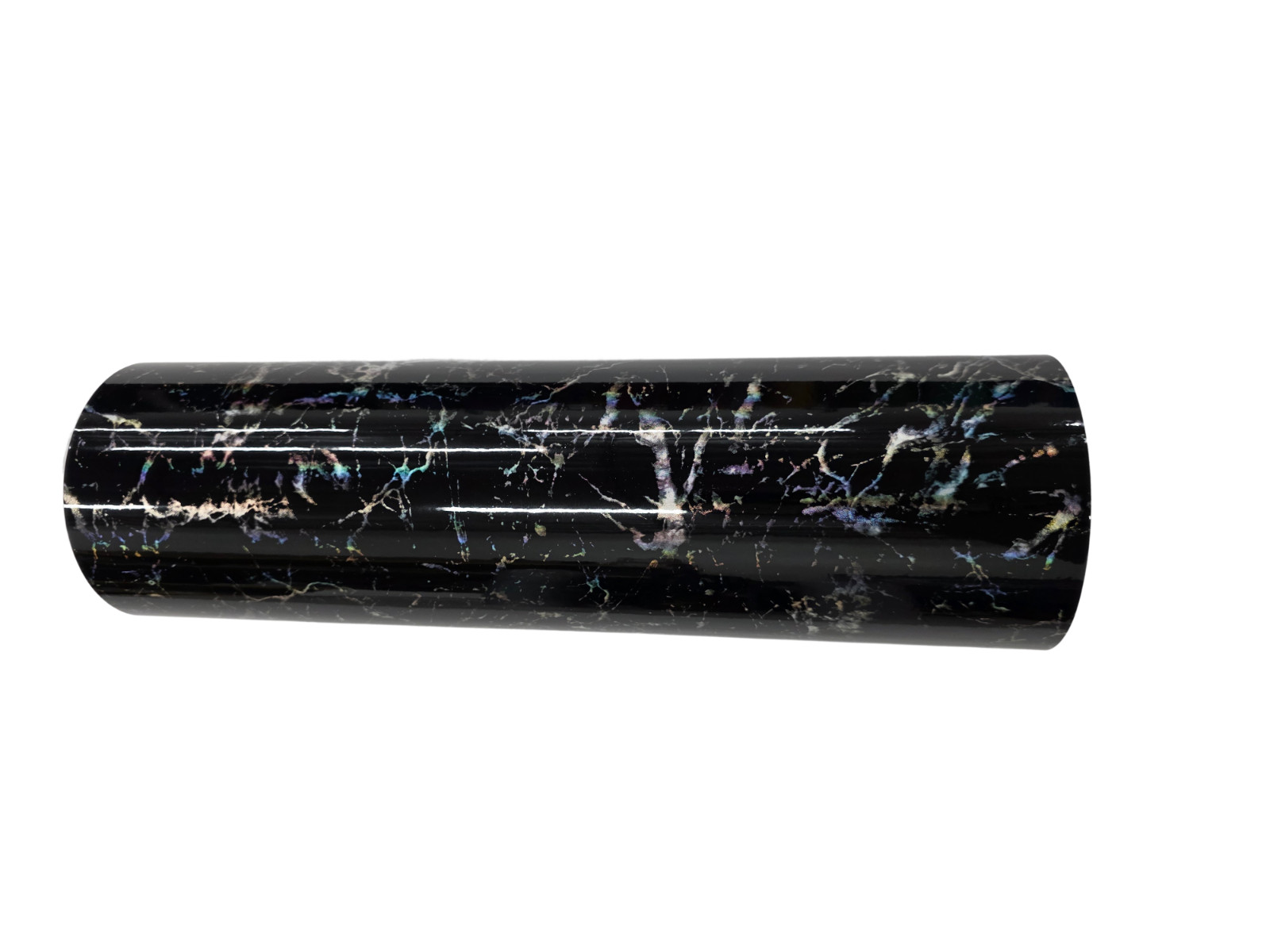 Gloss Silver Black Marble Laser Holographic Vinyl Car Wrap Decal Sticker Film