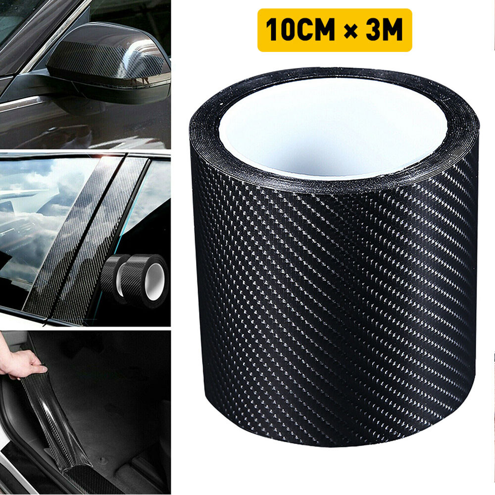 Car Carbon Fiber Film Vinyl Sticker Door Sill Scuff Scratch Anti Tape Protection