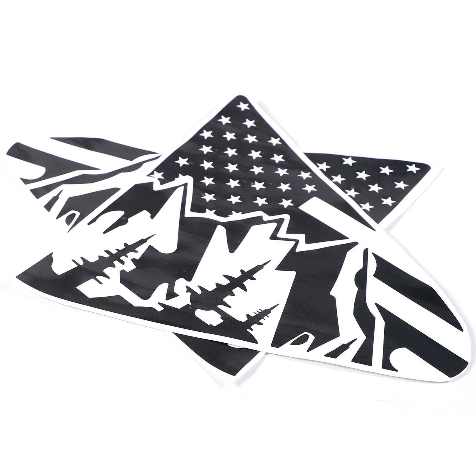FITS 2024+ Subaru Crosstrek Rear Quarter Glass USA Flag & LANDSCAPE DECAL VINYLS