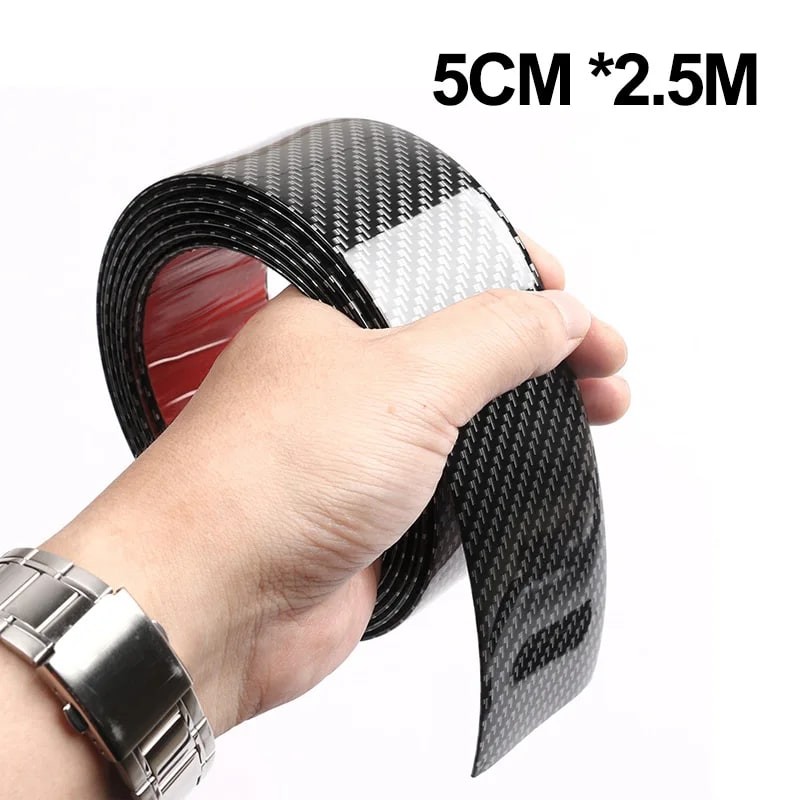 Car Door Bumper Sill Protective Film Carbon Fiber Scratch Guard Strip