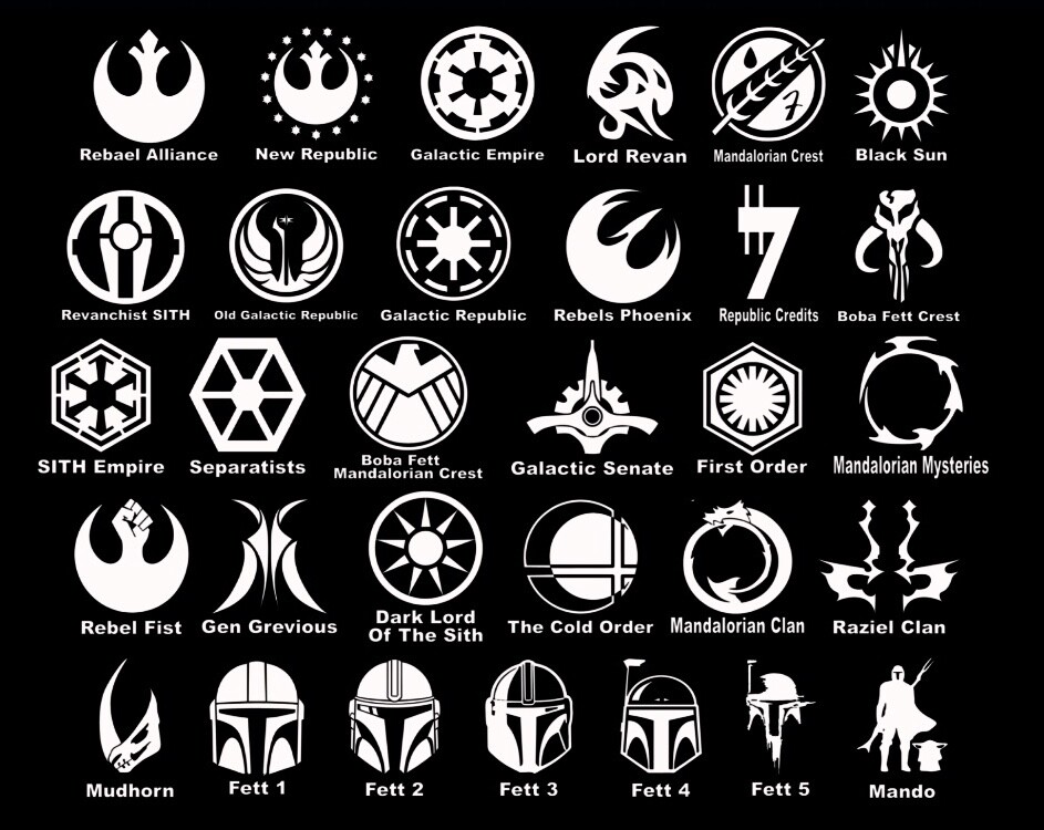 5″ Star Wars Symbol Vinyl Decal Sticker Window Starwars Galactic mandalorian car