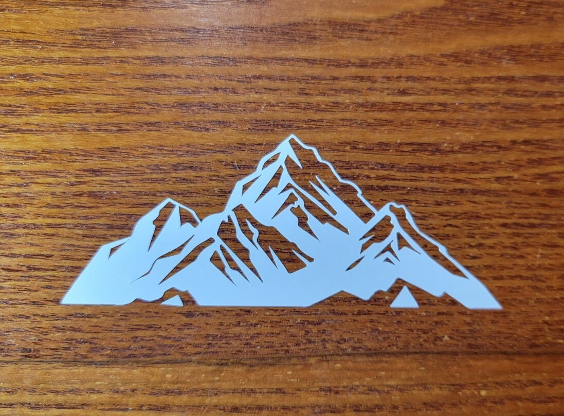 MOUNTAIN RANGE LANDSCAPE SCENE Vinyl Decal -Sticker for Car Truck 7.0