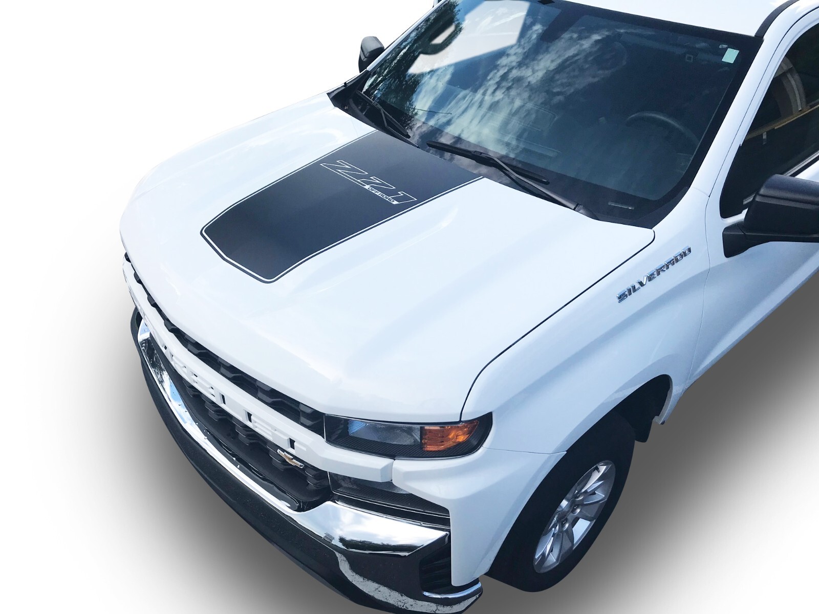 2019-2024 For Chevy Silverado Graphic Center Hood Decals Vinyl Stripes Sticker
