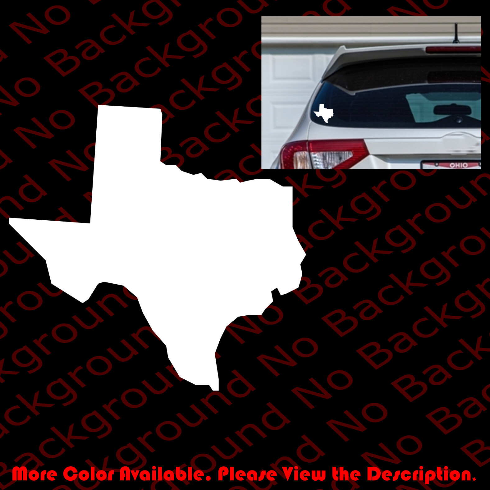 Many Colors/Sizes TEXAS Lone Star State Map Car Window DIE CUT Vinyl Decal US013