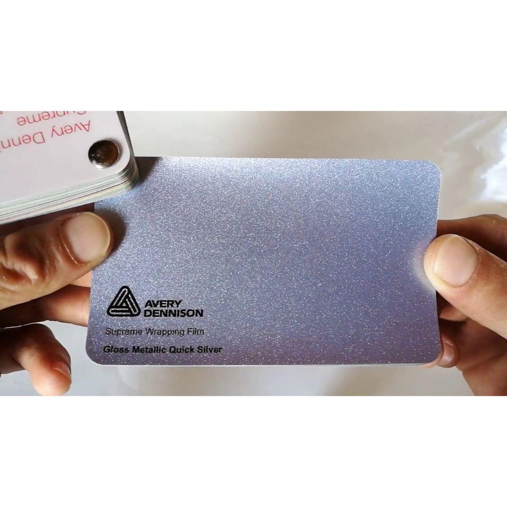 Avery Dennison SW900 Supreme Gloss Silver Diamond Vinyl Car Wrap Film | 878-D