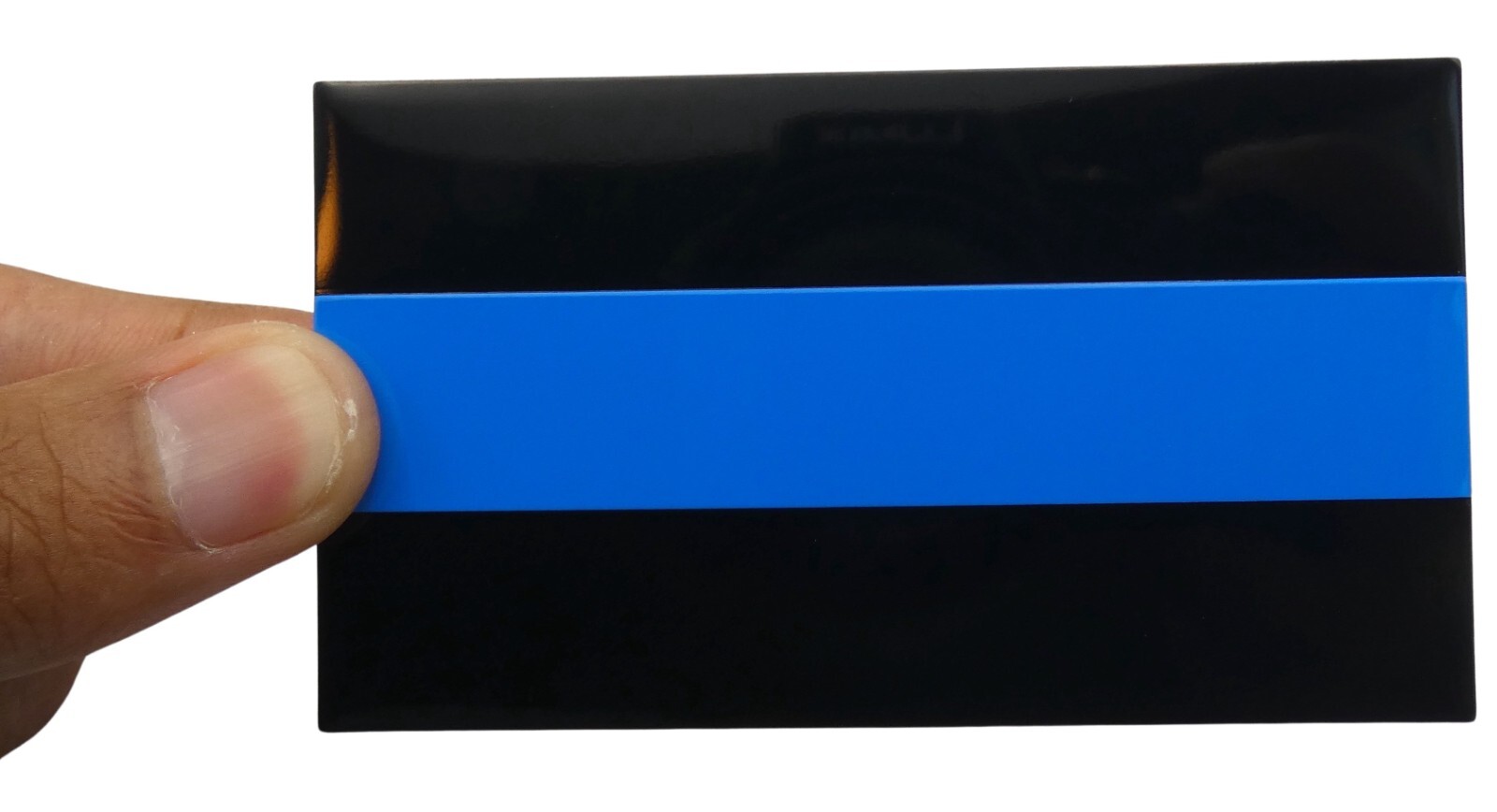 ALUMINUM Thin Blue Flag Decal Sticker Support Police & Law Enforcement Car Truck