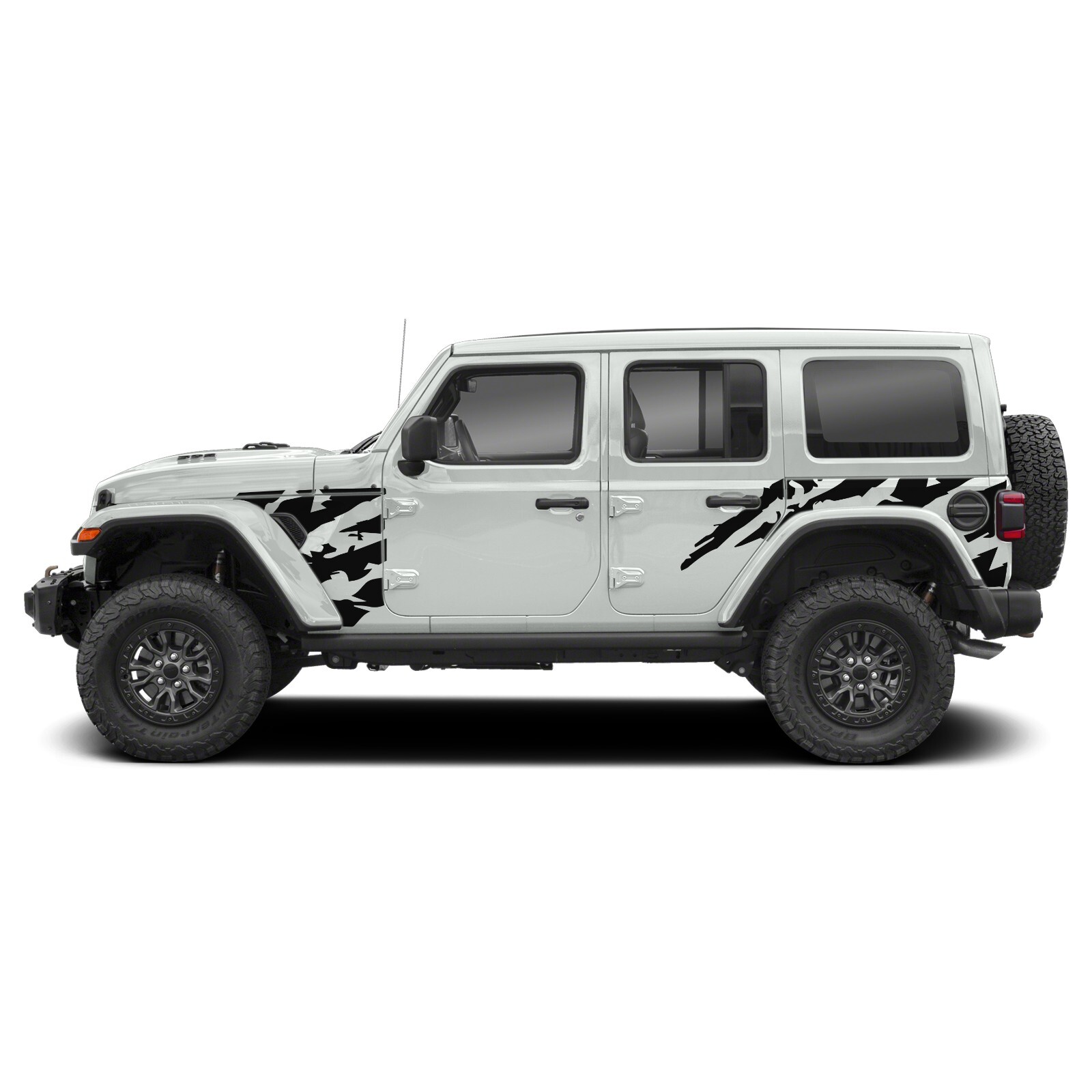 Side shreds graphics stickers decal compatible with Jeep Wrangler