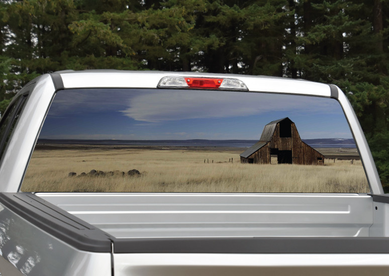 Farmland Barn Western Landscape Rear Window Decal Graphic Truck SUV