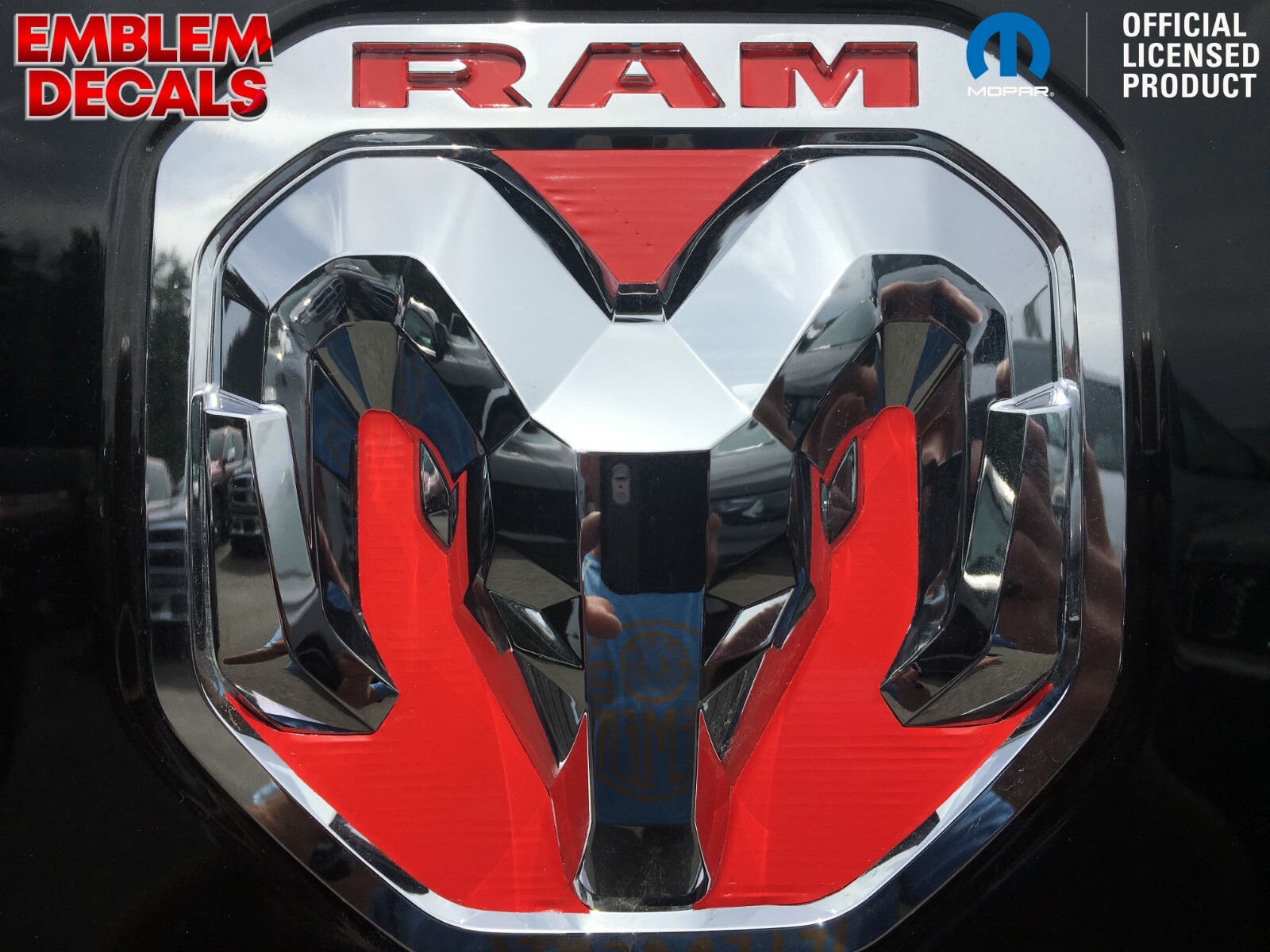 RAM 1500 DT Tailgate Head Emblem Decals 2019 2020 2021 2022 2023 2024