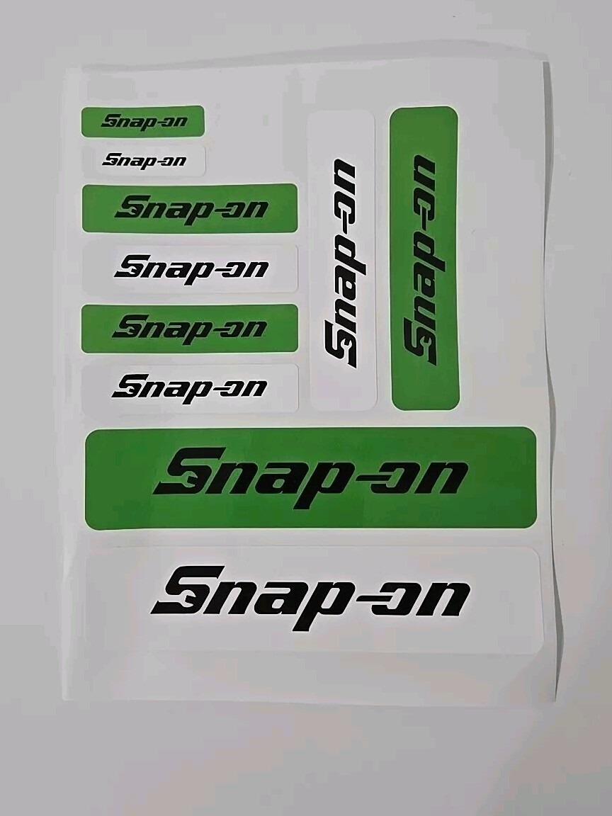 2X Packs Snap On Tools Promo 20 stickers Total Green, White W/Black Decal Emblem