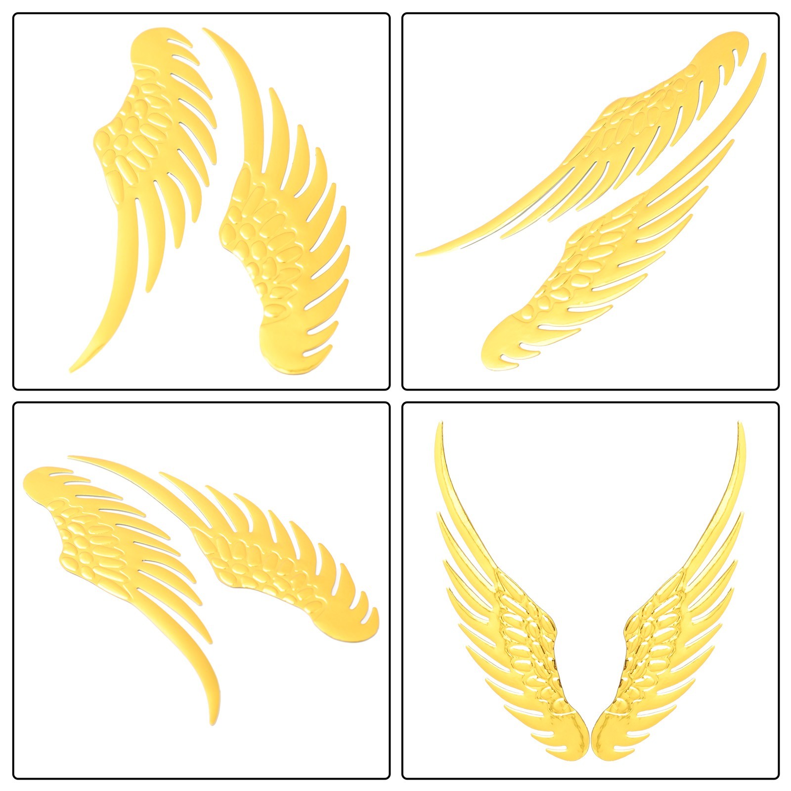 Unique 3D PVC Decal Car Motorcycle Wing Scratch Sticker Package Content for 2