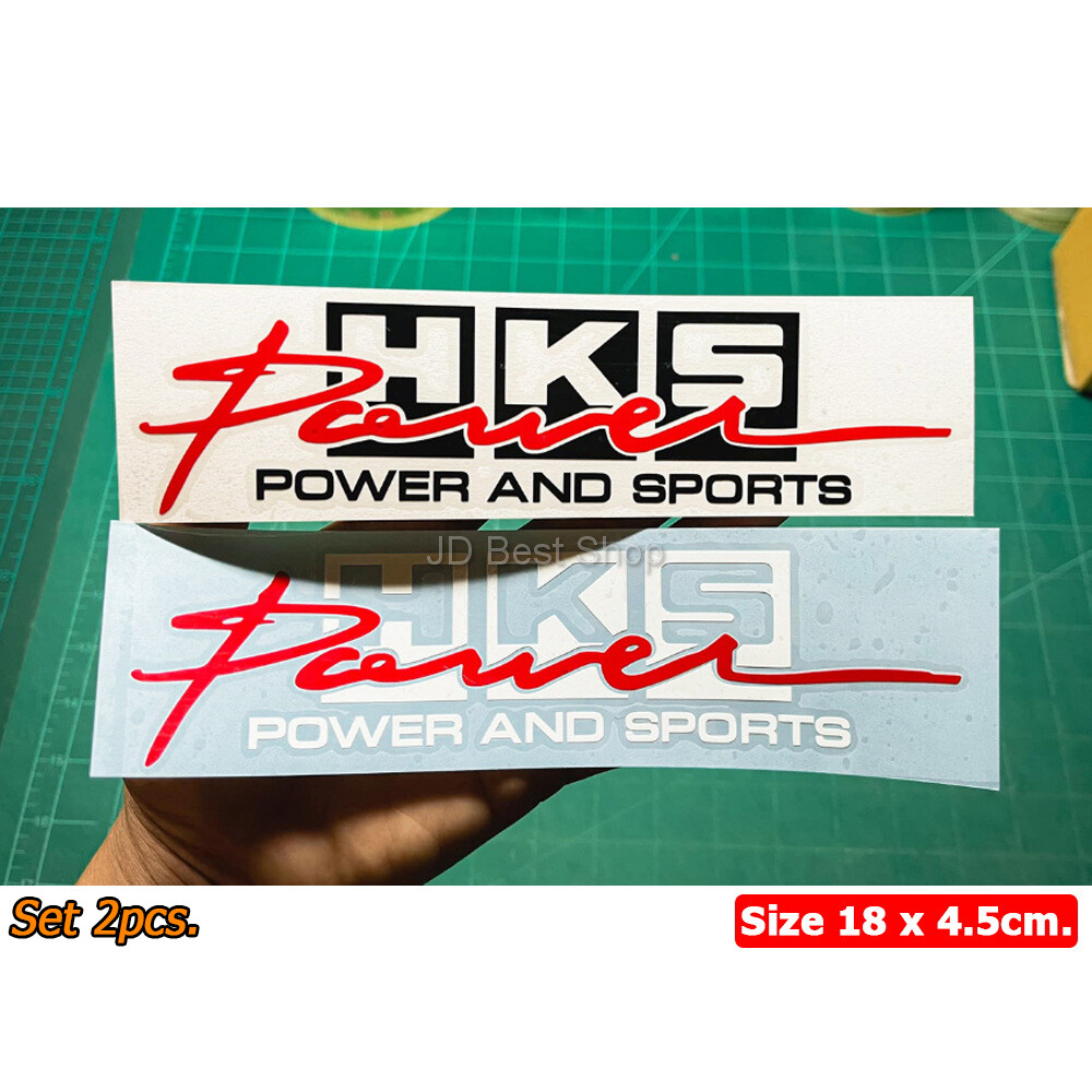 JDM Style Sticker Vinyl Diecut HKS Power&Sports Turbo Car Trunk Racing Sports 2p