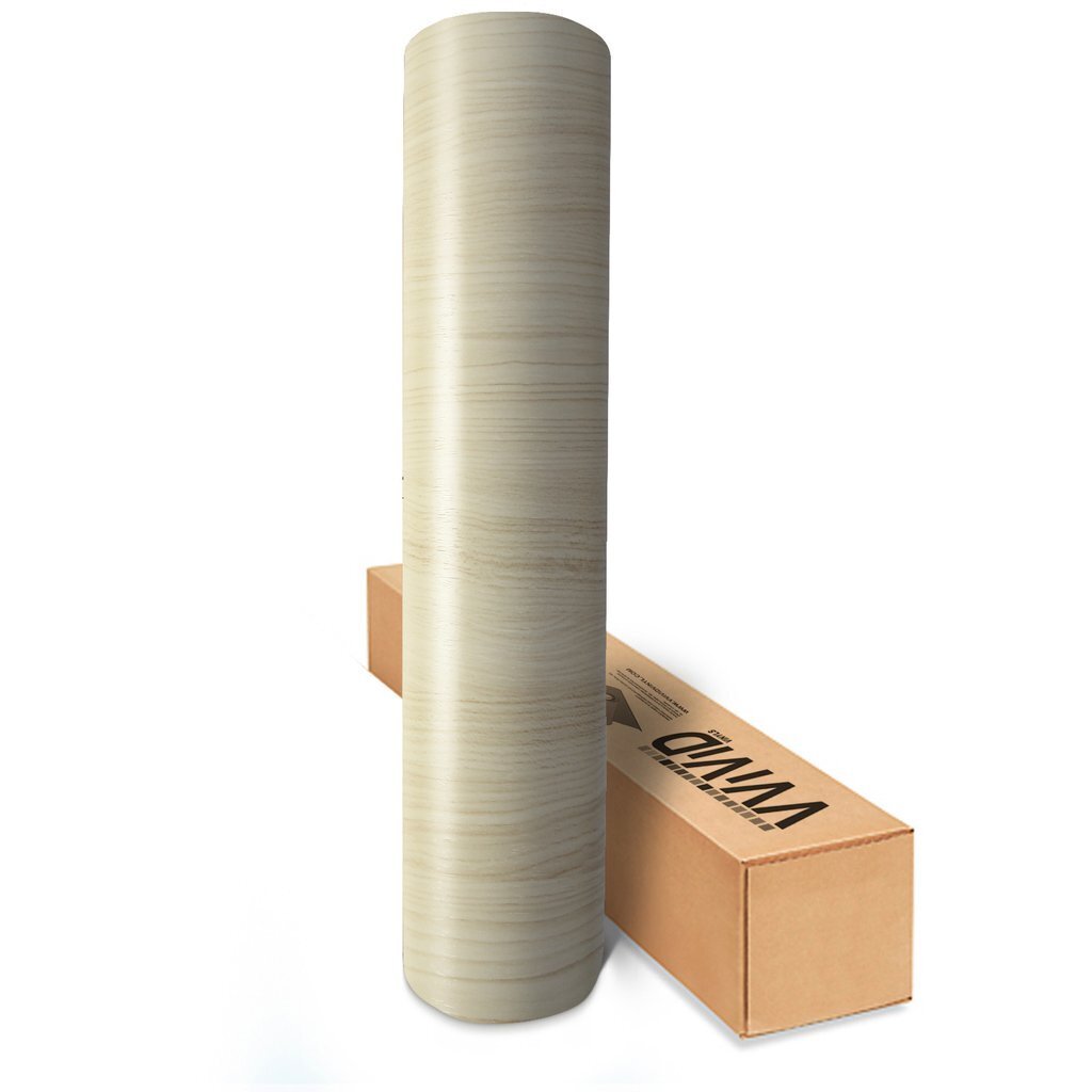 VVivid White Maple Wood Grain Vinyl Wrap Architectural Film | V111