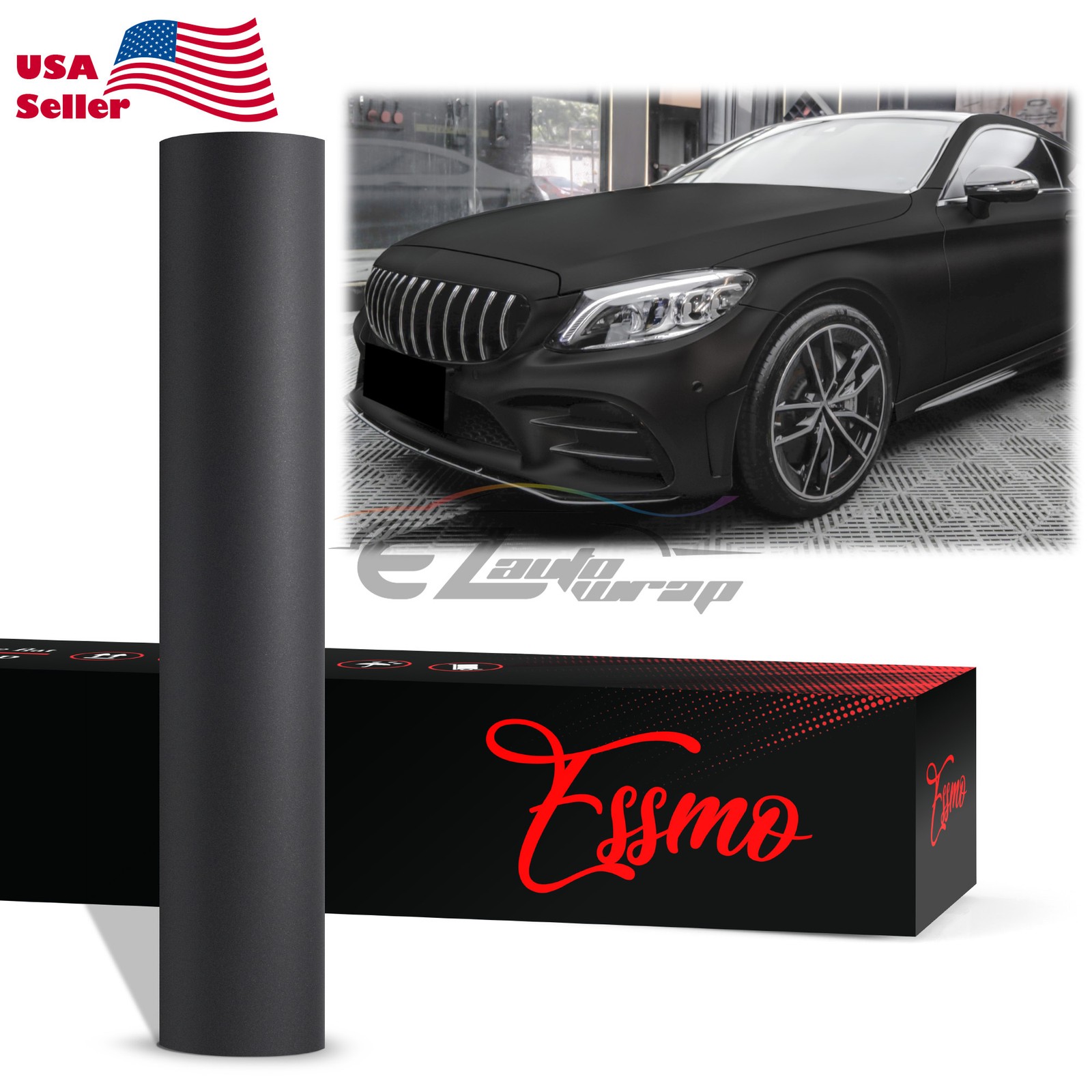 PET Matte Flat Black Auto Car Vehicle Vinyl Wrap Sticker Decal Sheet Film