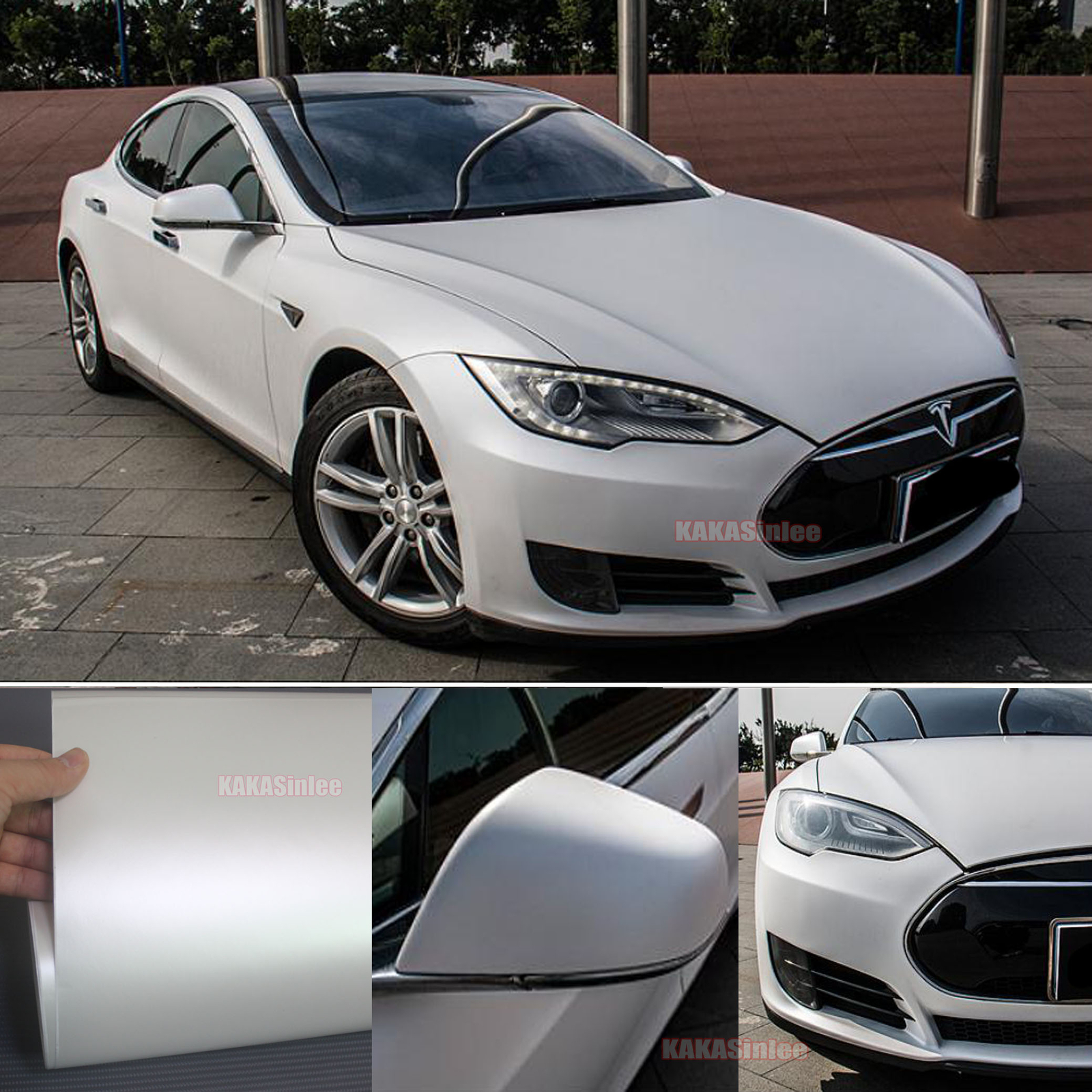Full Car Wrap Flexible Decal Metallic Satin Matte Chrome Vinyl Trim Sticker HDUS