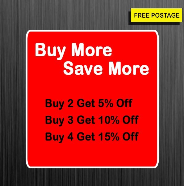 4X Look Before You Lock, Car safety vinyl waterproof sticker size W 5 cm H 4cm