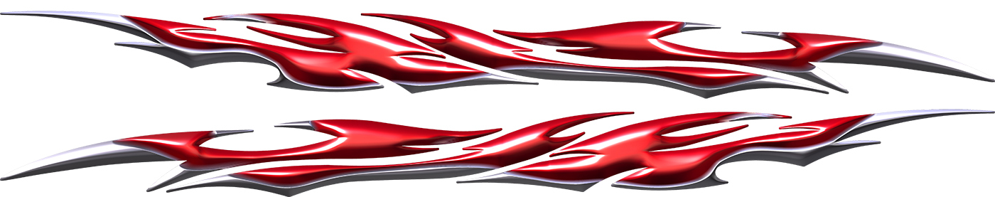 2 Car Truck Trailer Side Decals Graphics Stripes Vinyl #B758Red