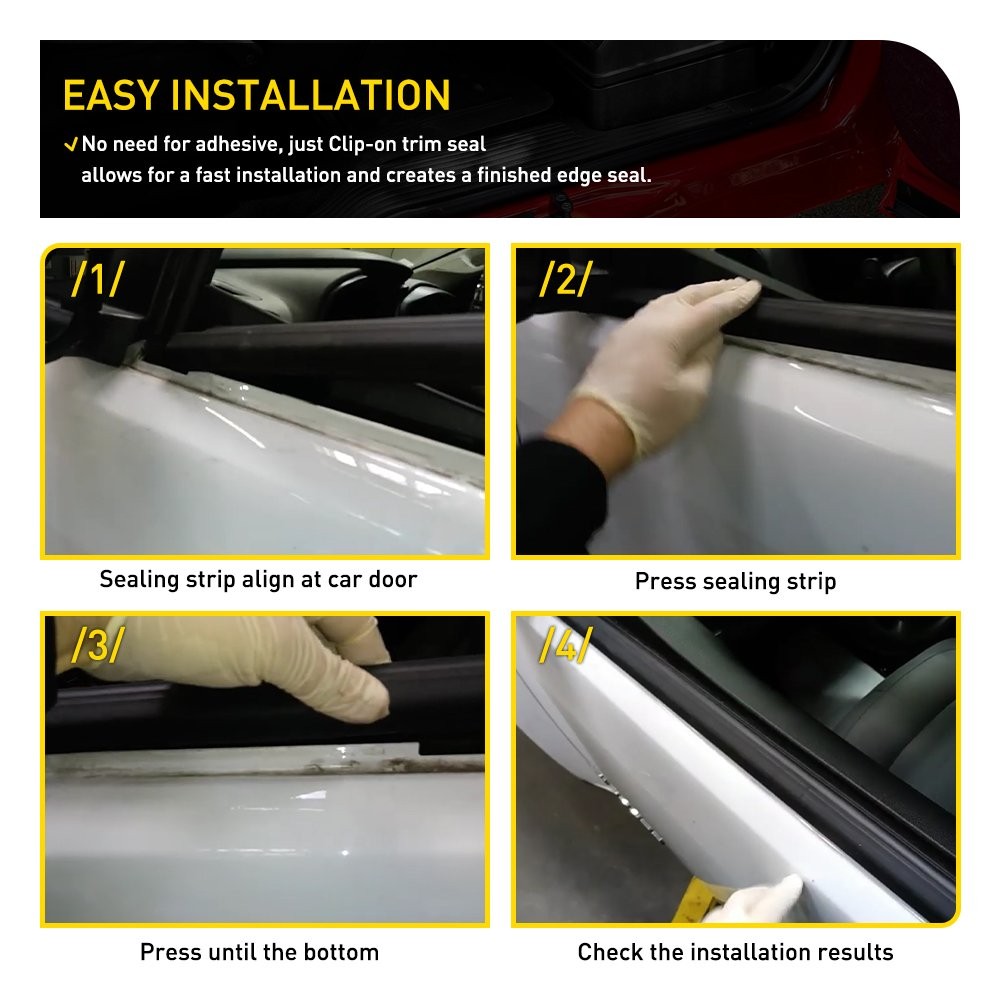 Front LH RH Door Window Belt Weatherstrip Kit For 12-22 Chevrolet Colorado 2-20X