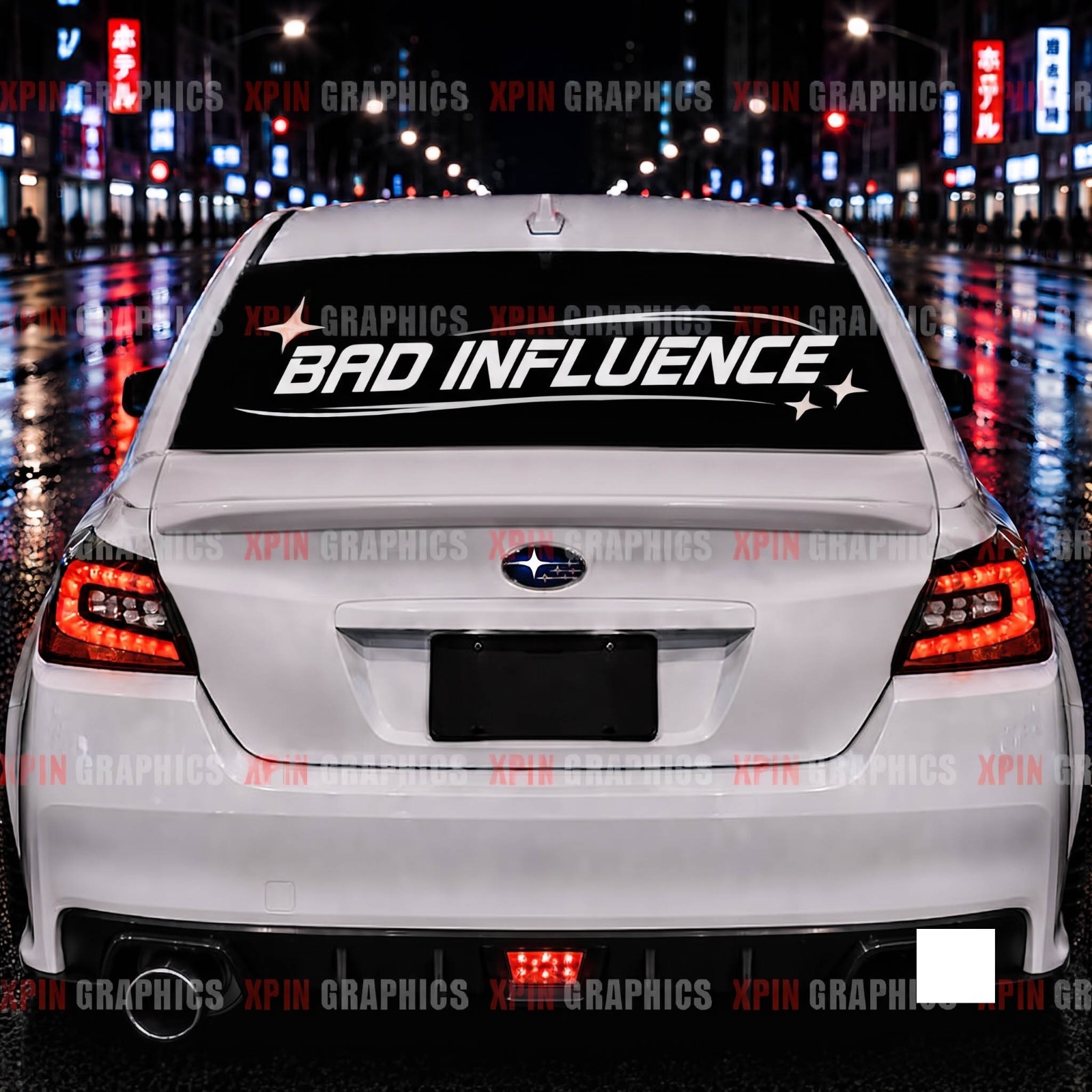 Bad Influence Back or Front Window Windshield KDM JDM Euro Decal Sticker A