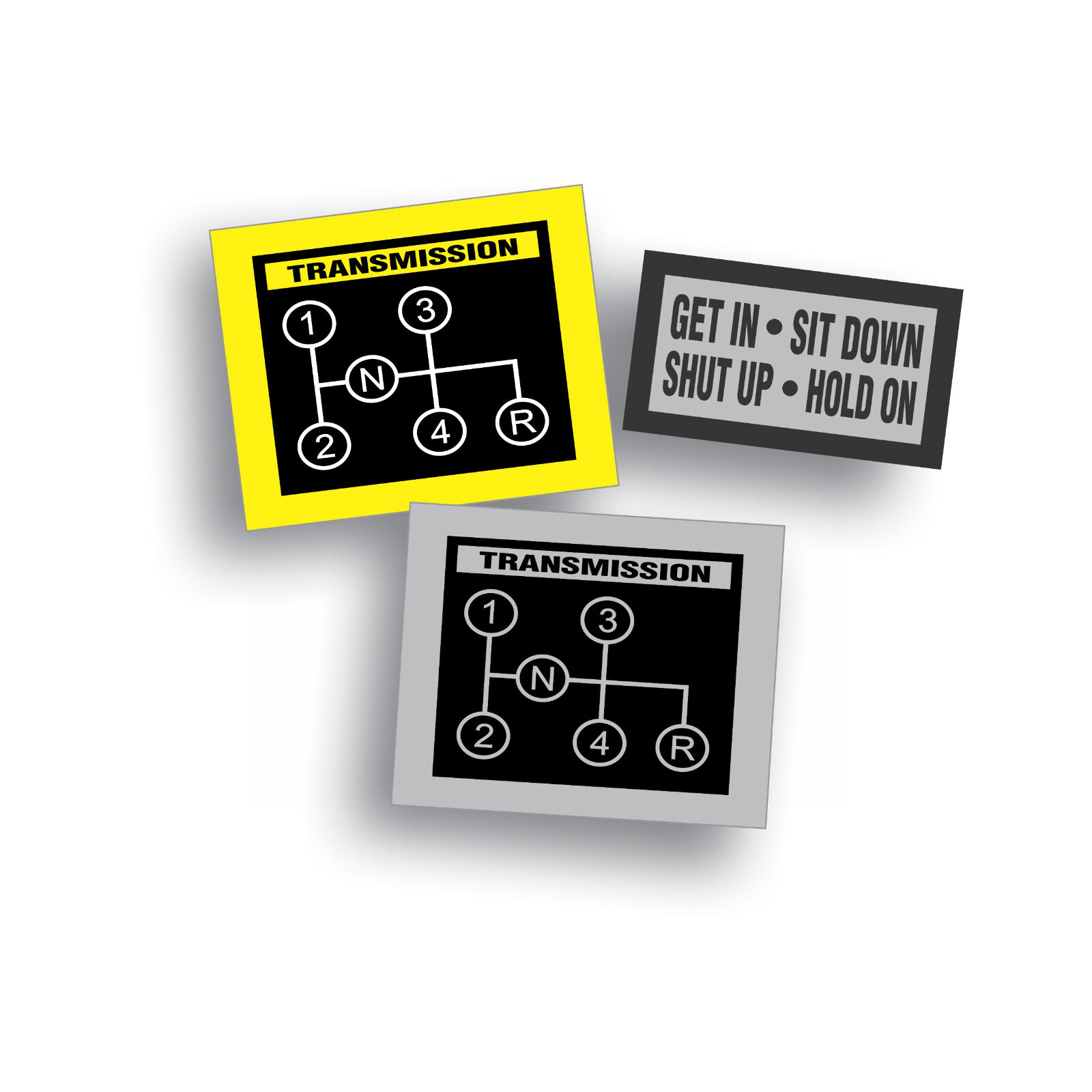 Pair Transmission Stick Shift Pattern Decal 4 Speed Standard Manual Muscle Car