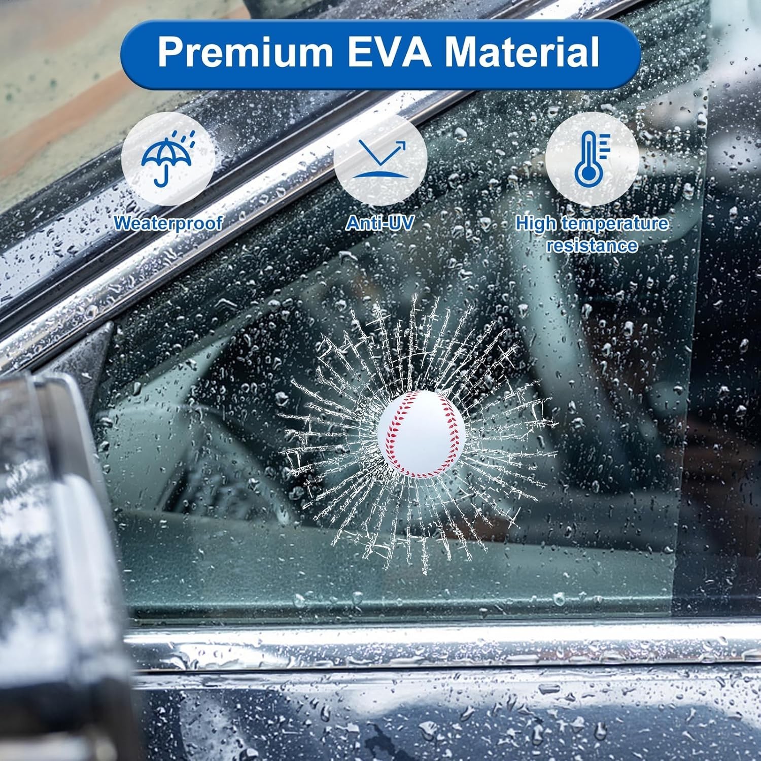 Durable Funny Baseball 3D Car Sticker – Waterproof & Easy to Apply
