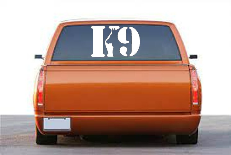 K9 Car Window Vinyl Decal Graphic Pets Be Ware of Dog