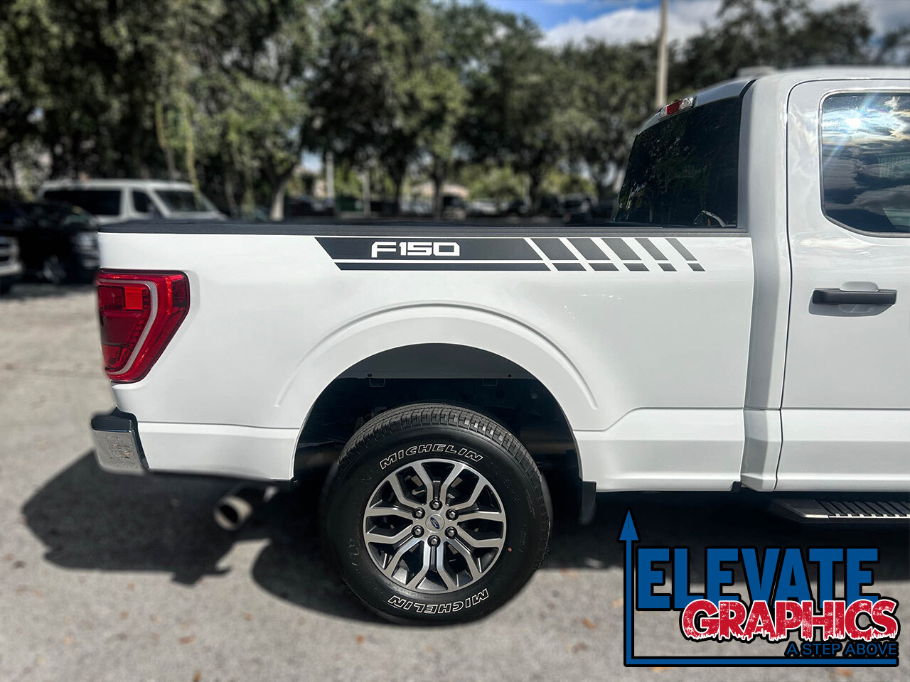 For Ford F-150 Stripes Side Flow Graphics Vinyl 3M Decals Stickers 2009-2024