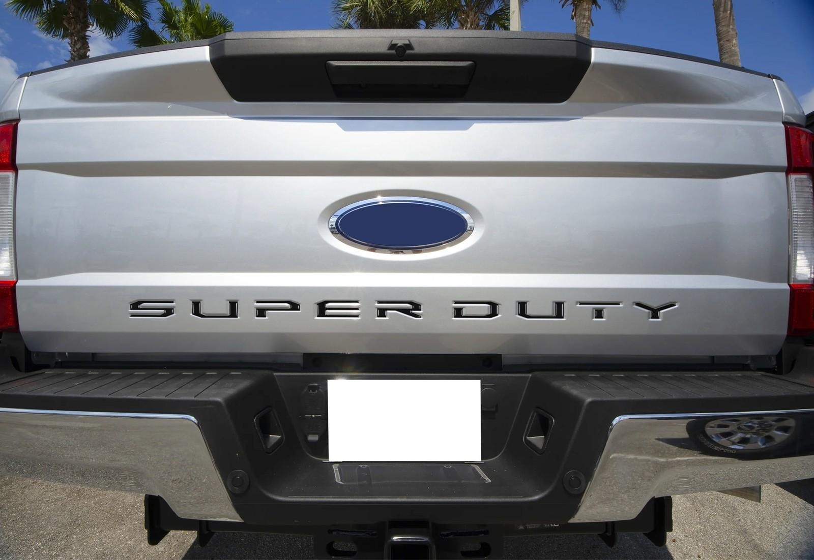 Matte Black Finish 3D Raised Tailgate Letter Pieces For 2017-19 Ford Super Duty